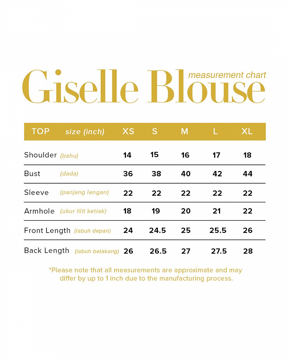 GISELLE BLOUSE - BLACK (PLAIN)