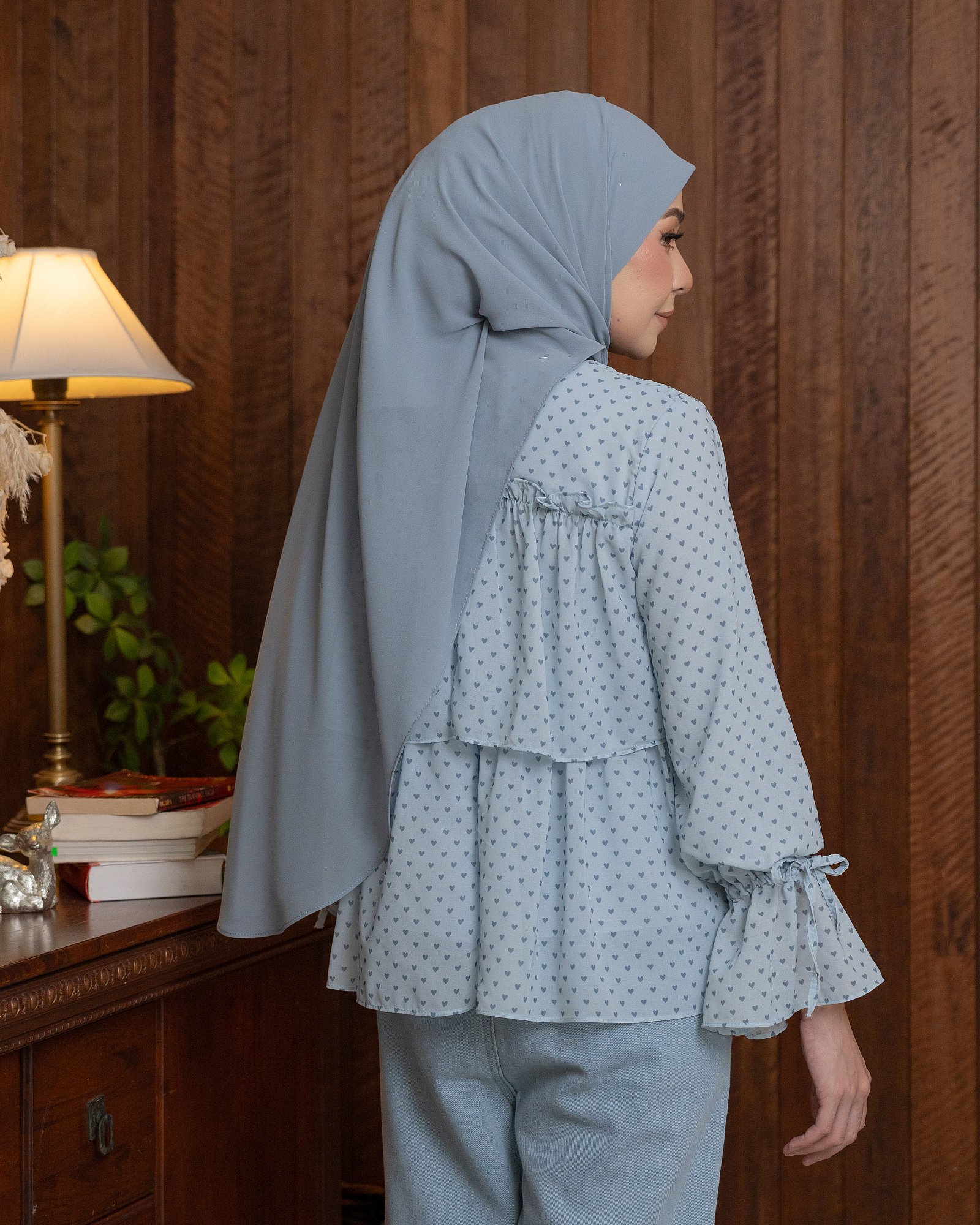 DOLLY BLOUSE - ASH BLUE