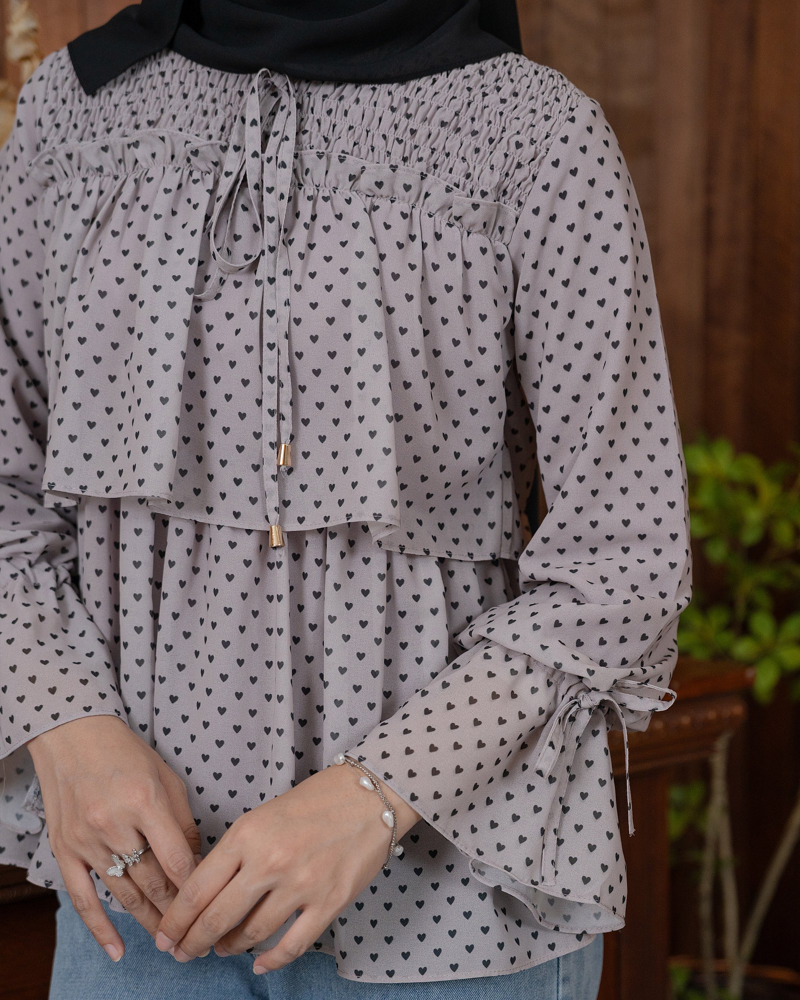 DOLLY BLOUSE - SMOKE GREY