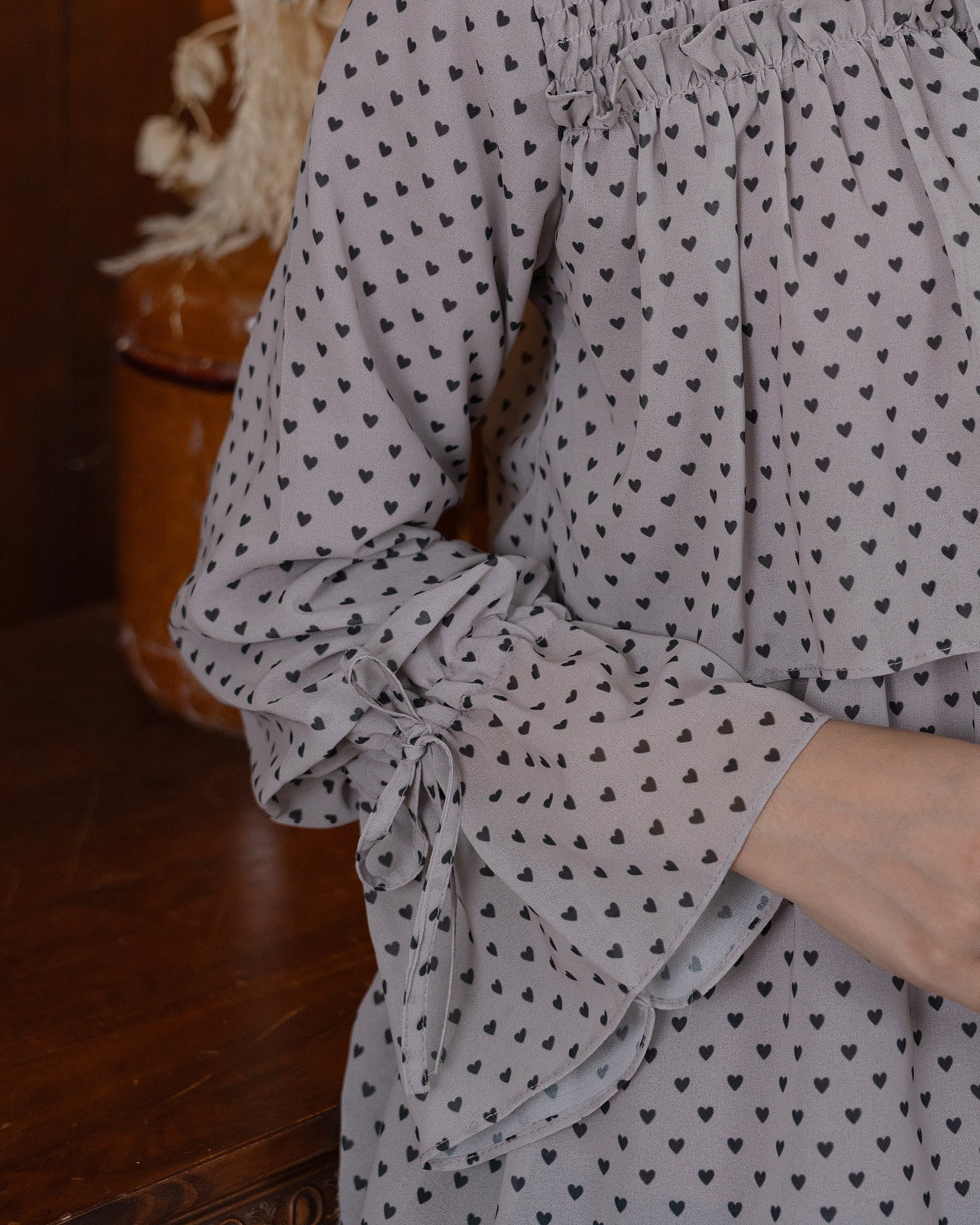 DOLLY BLOUSE - SMOKE GREY