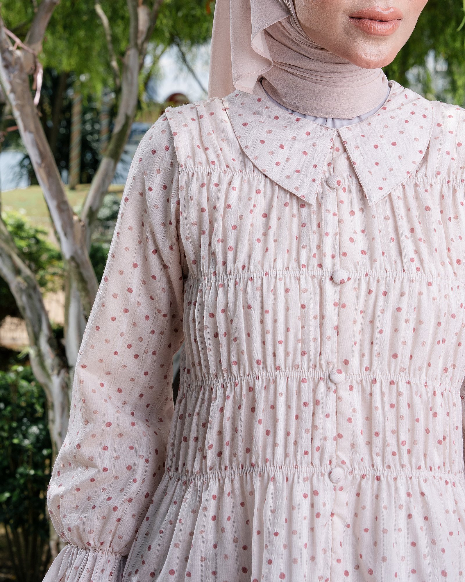 DORA BLOUSE - NUDE MUSTARD