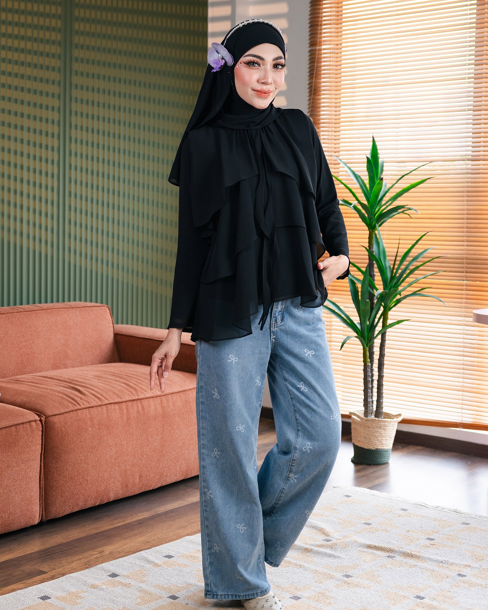 CLEO BLOUSE - BLACK