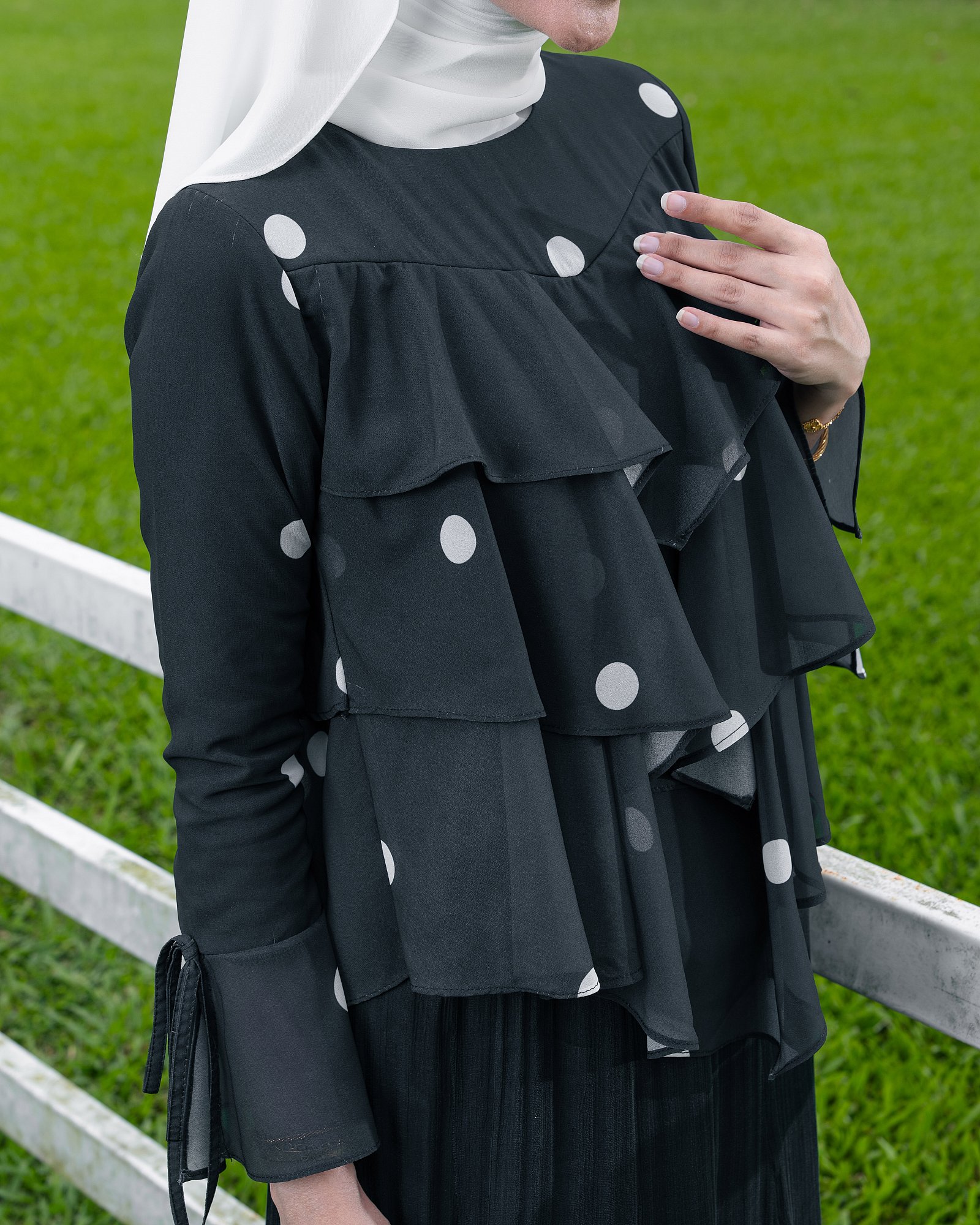 GISELLE BLOUSE - SLATE BLACK