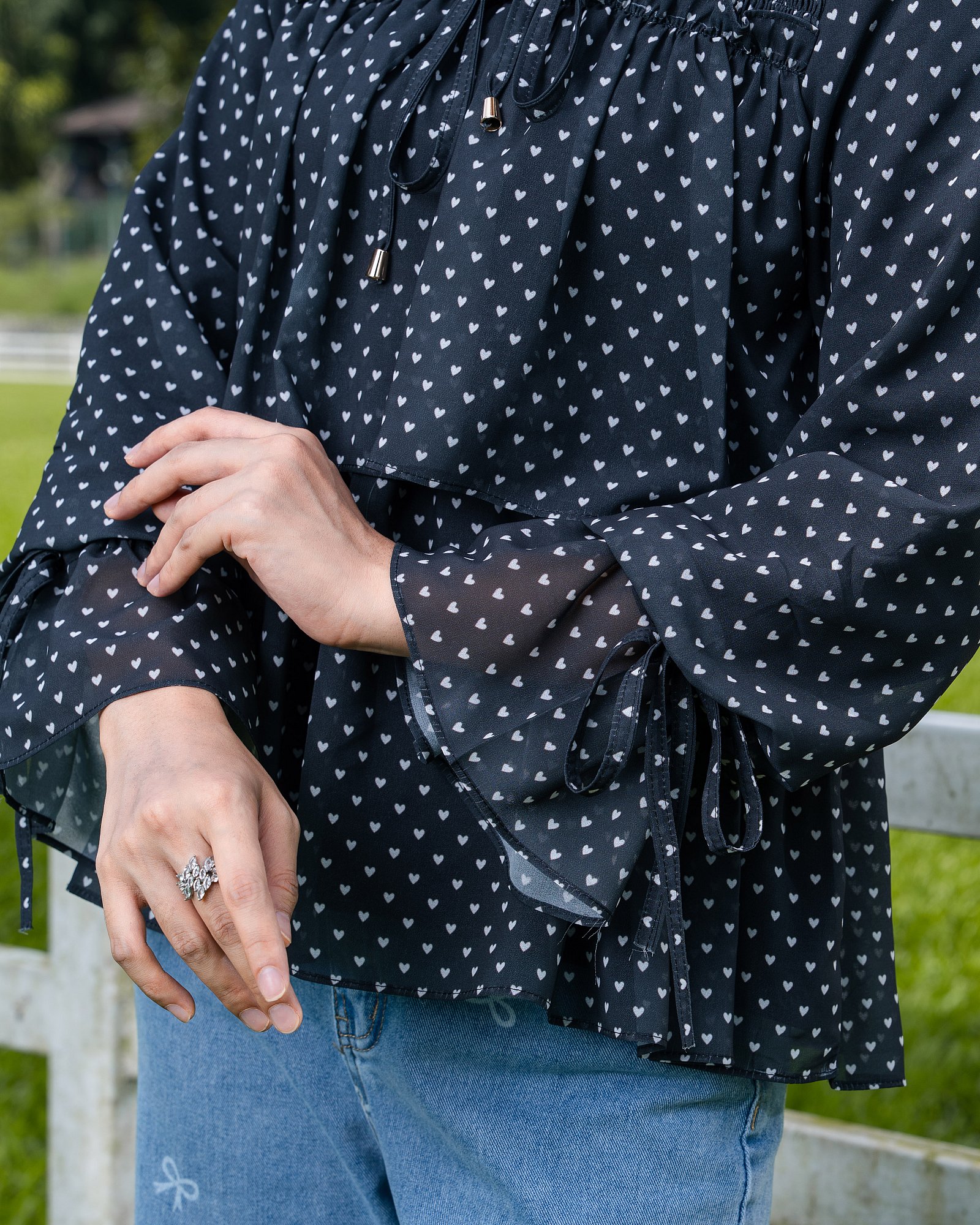 DOLLY BLOUSE - SLATE BLACK