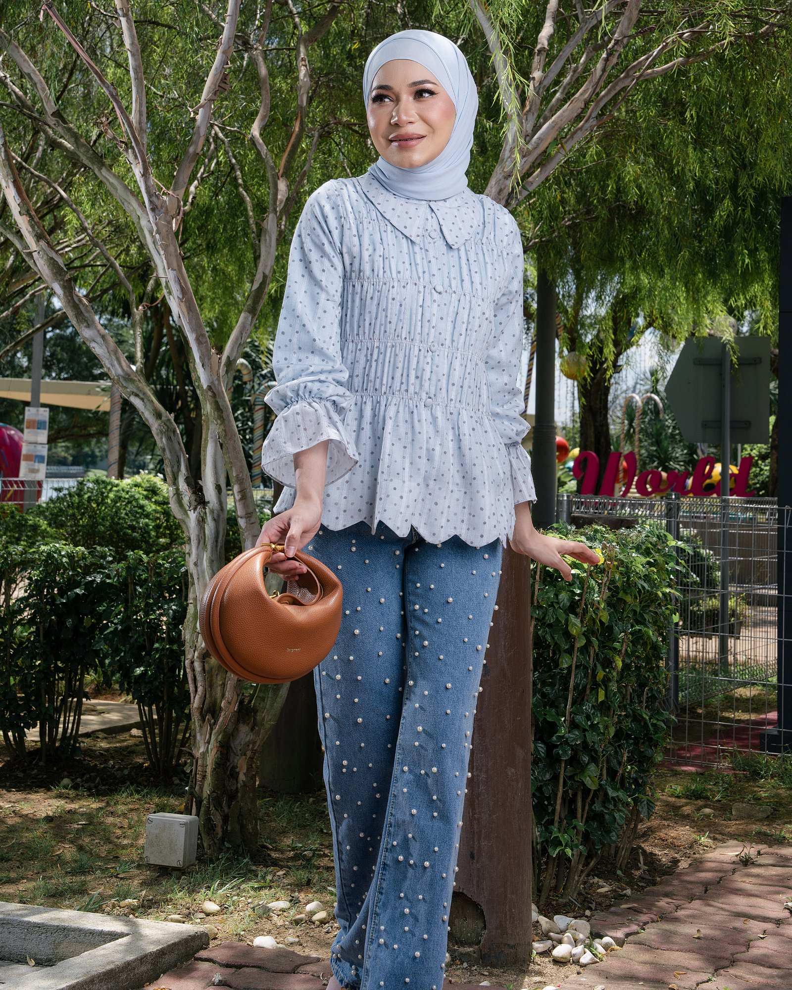 DORA BLOUSE - CLOUDY BLUE