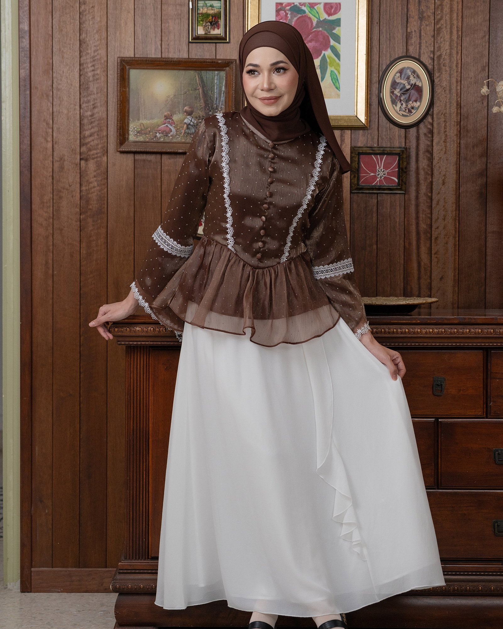EIRA BLOUSE - ESPRESSO BROWN