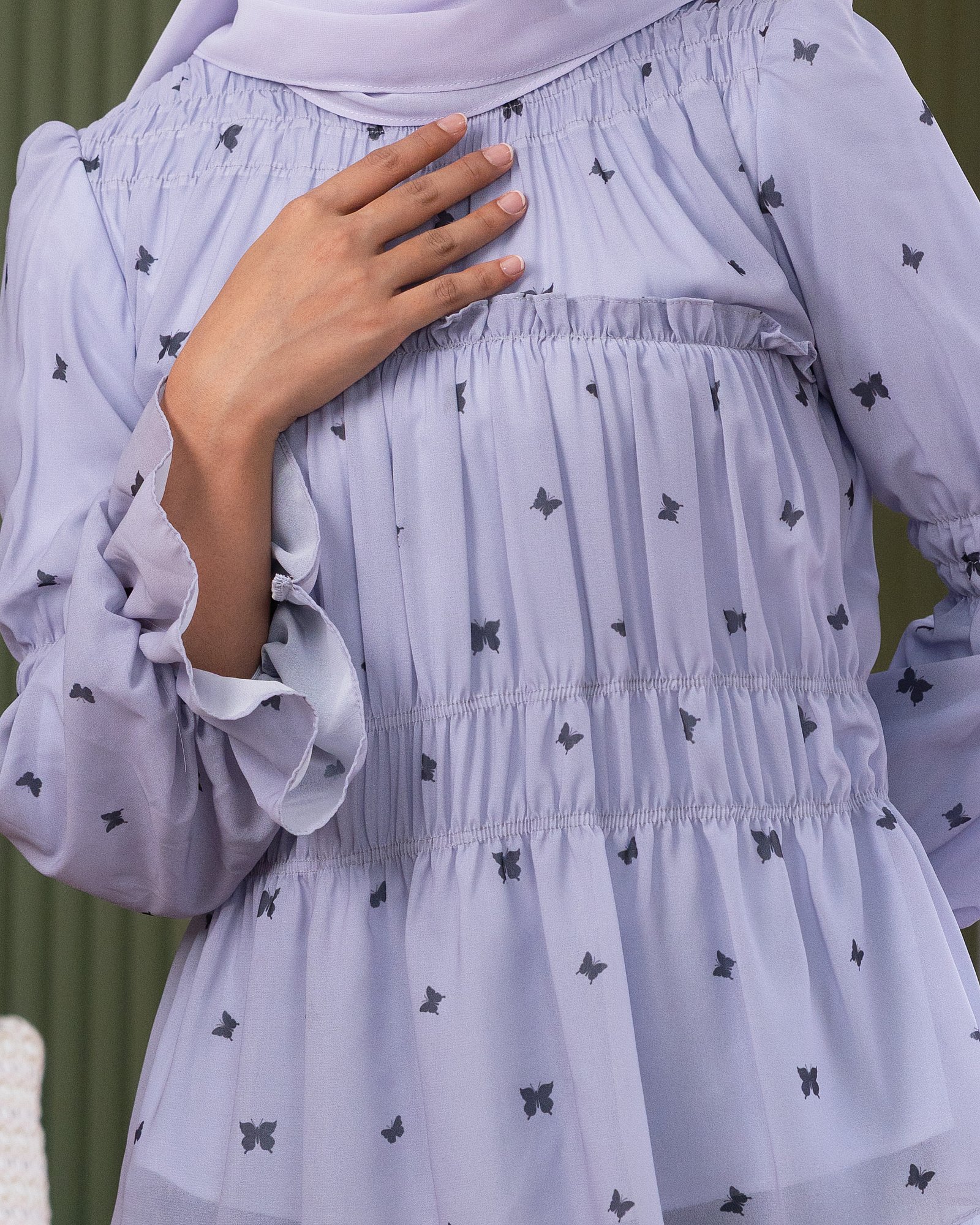 LULU BLOUSE - MISTY LAVENDER
