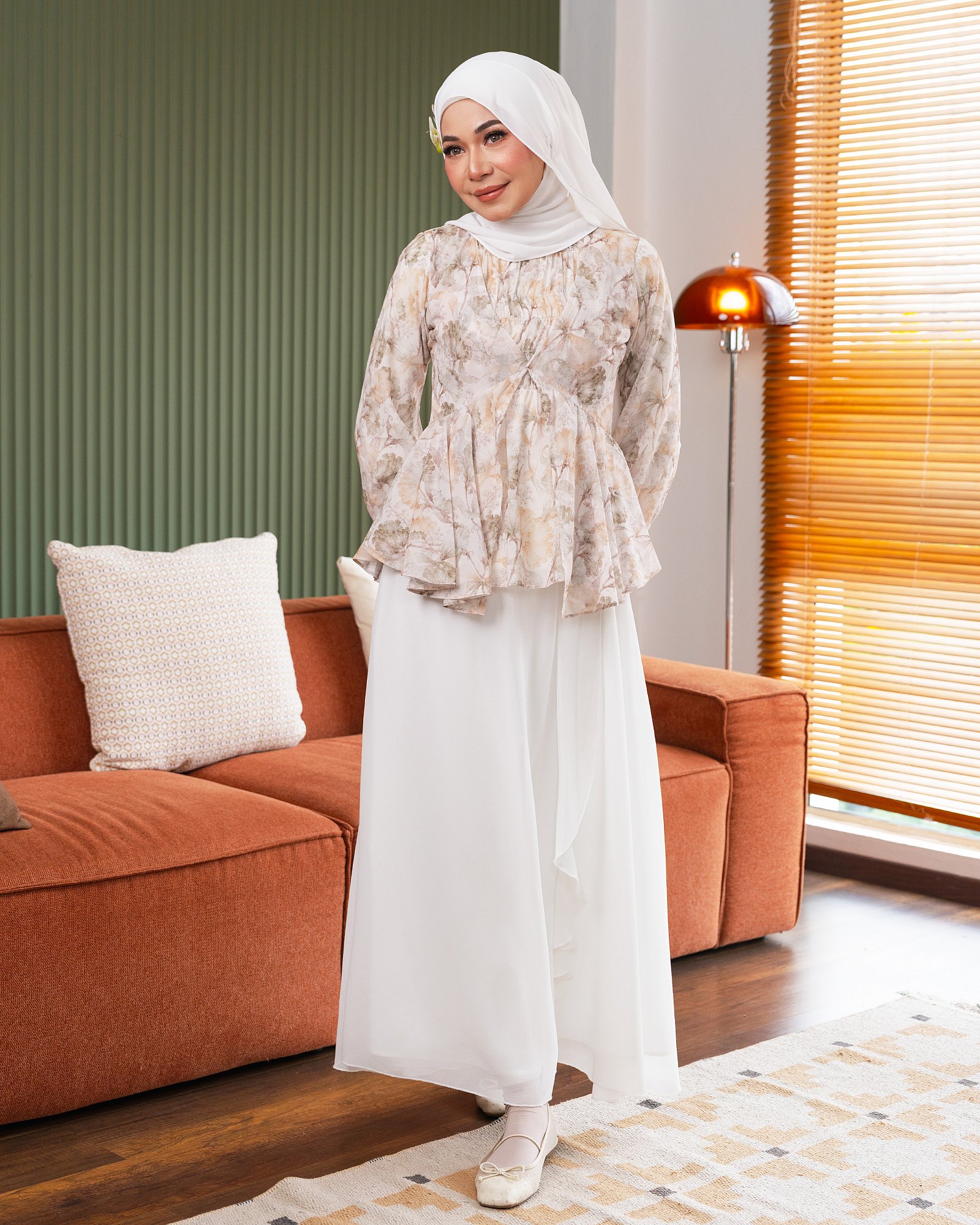 FLORA BLOUSE - OLIVE SAND
