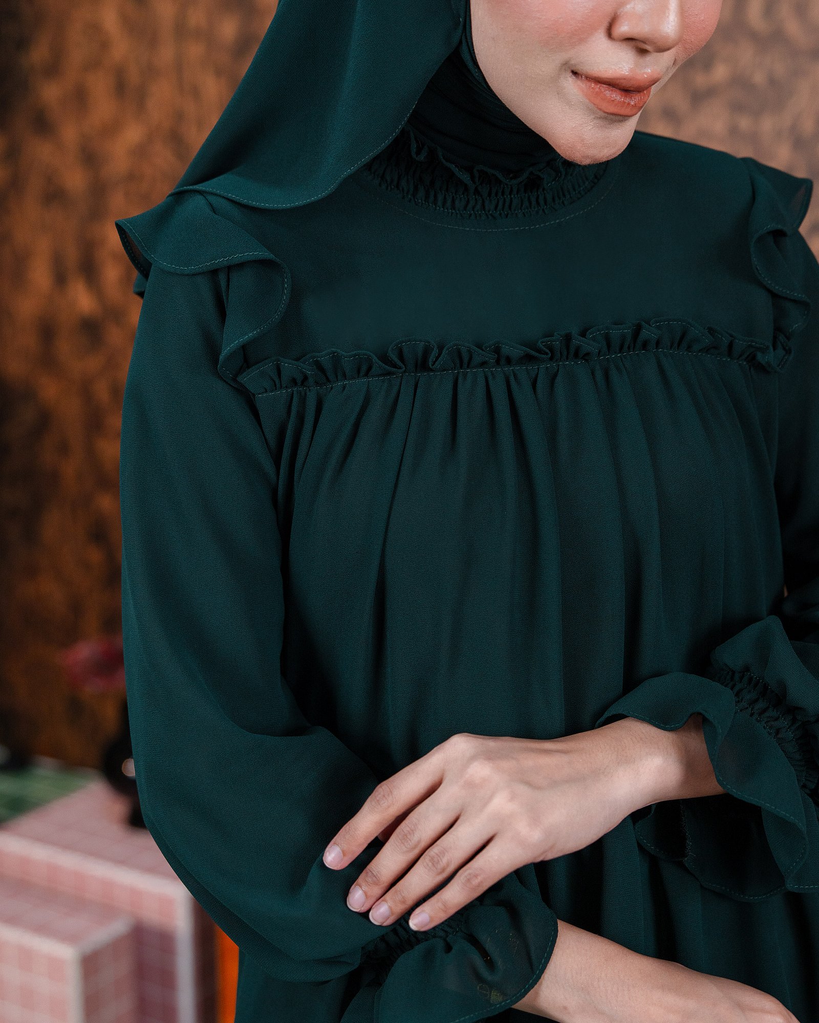 ALICE BLOUSE - EMERALD GREEN