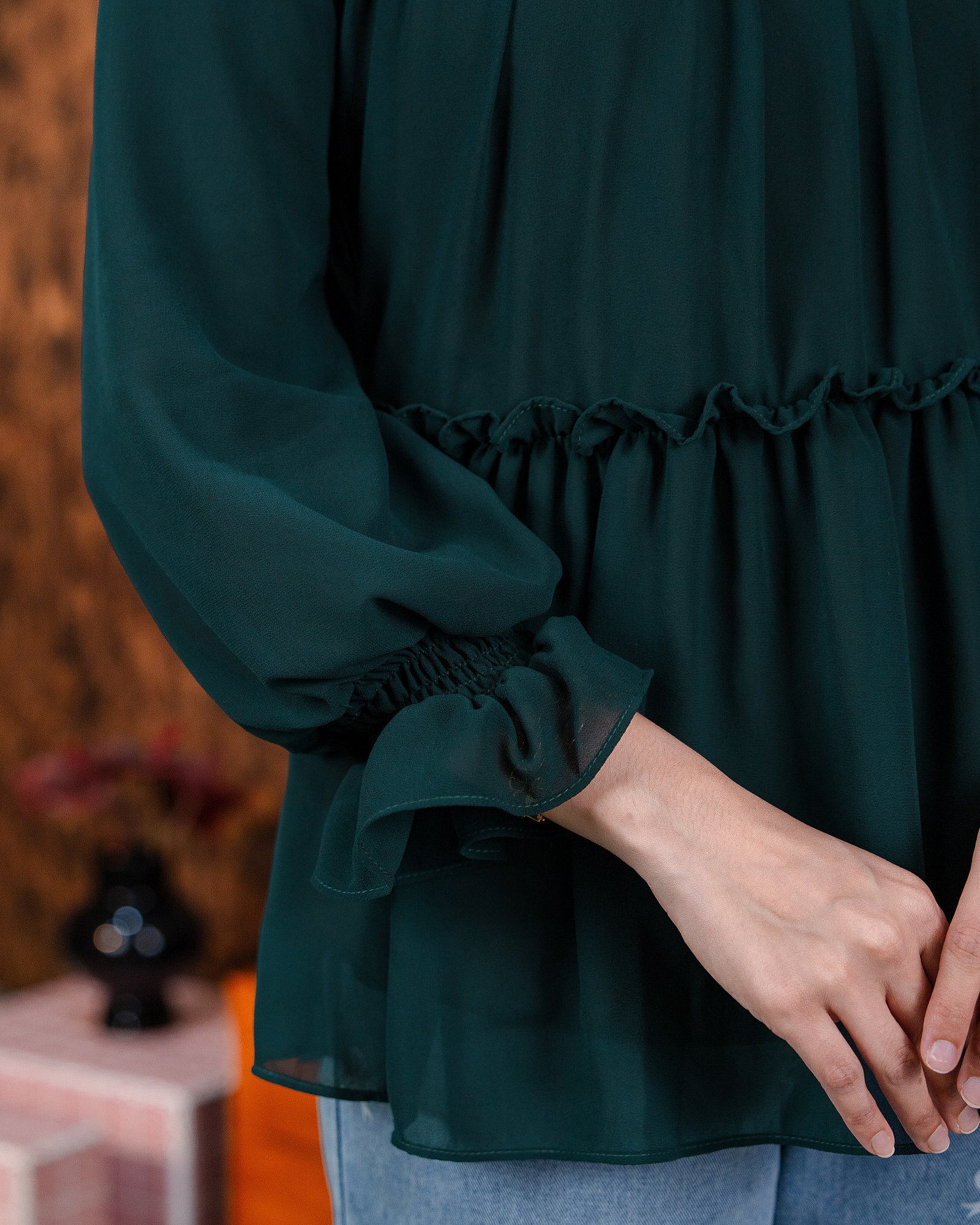 ALICE BLOUSE - EMERALD GREEN