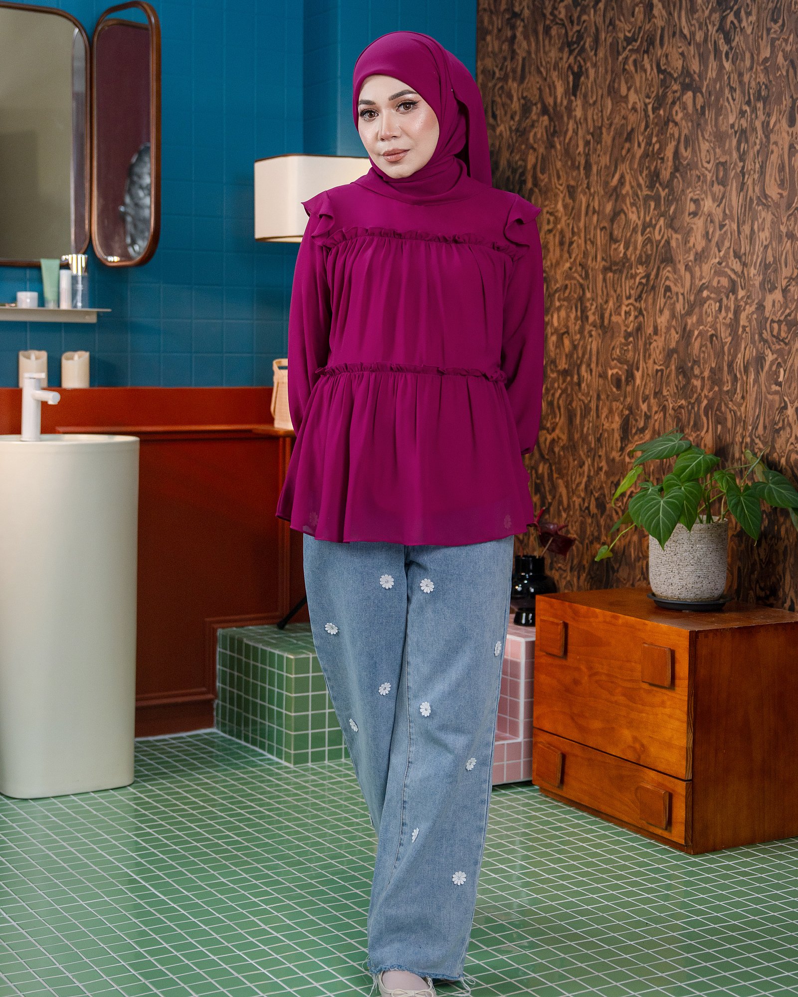 ALICE BLOUSE - DEEP MAGENTA
