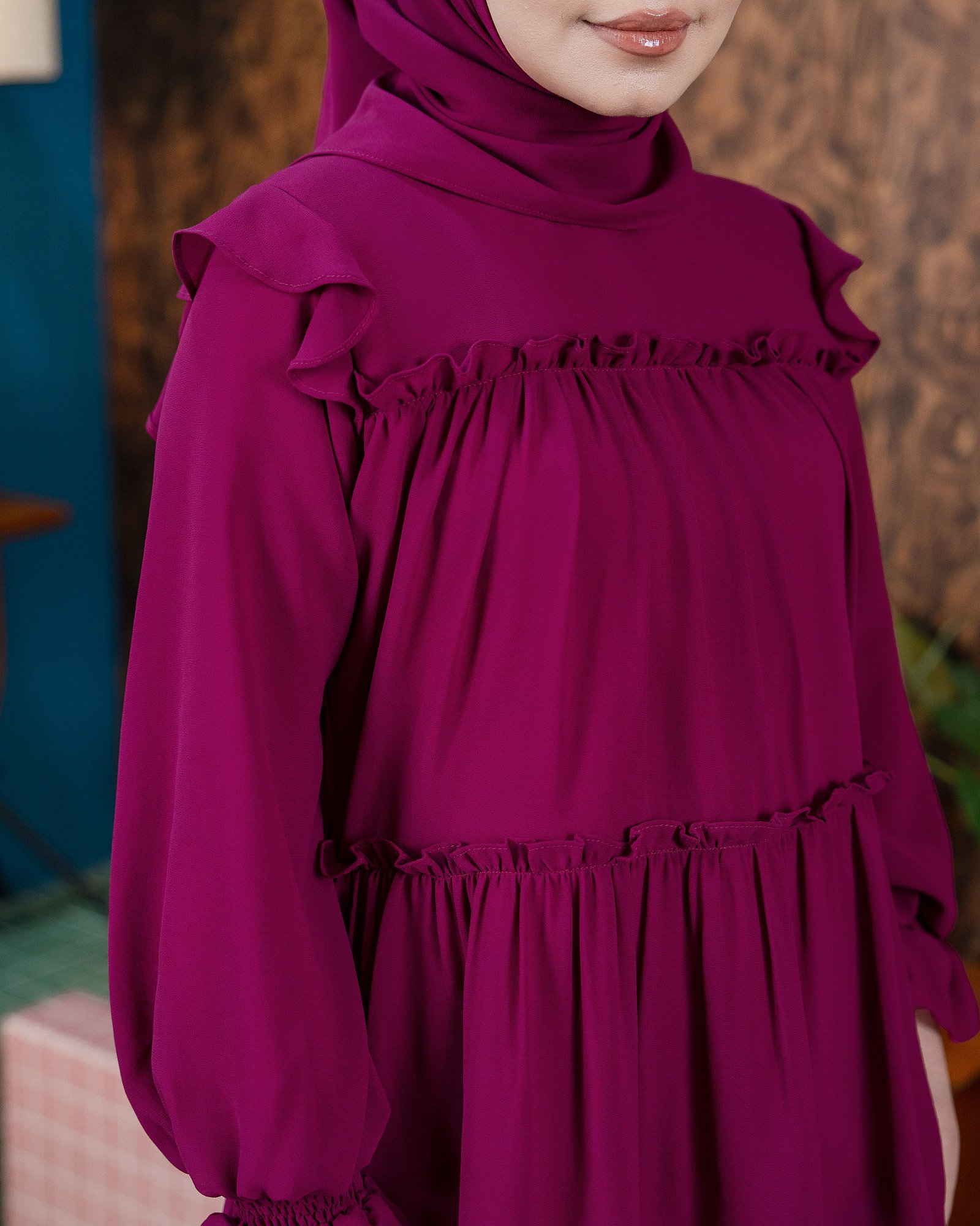 ALICE BLOUSE - DEEP MAGENTA