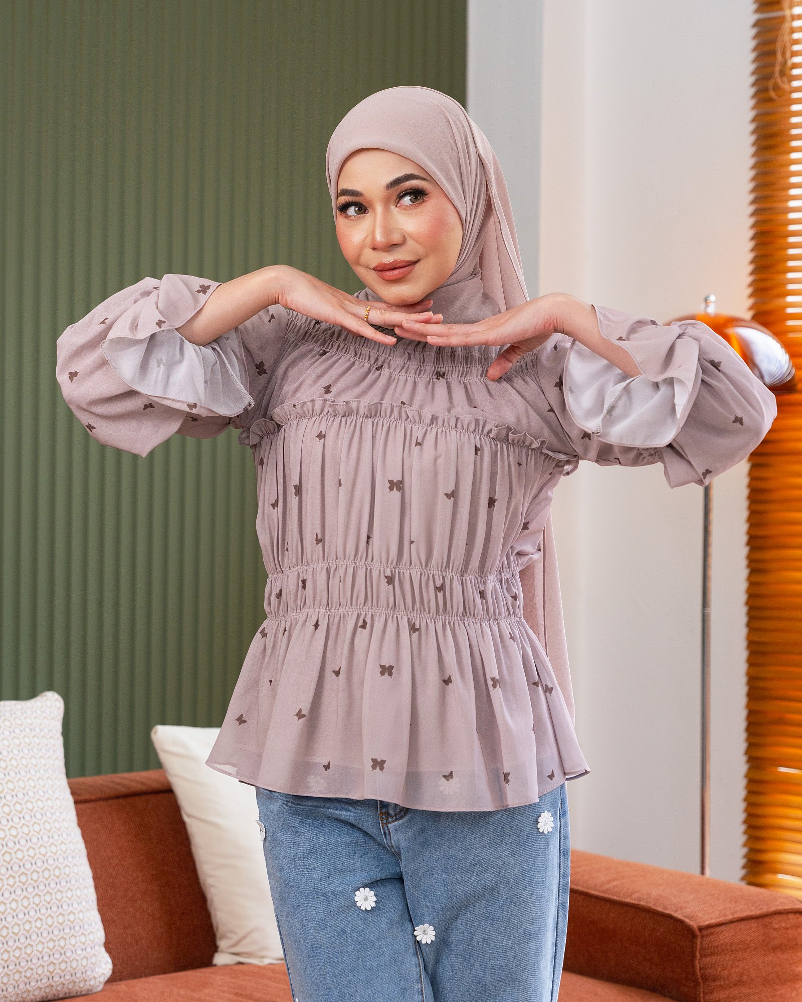 LULU BLOUSE - MUSHROOM BEIGE