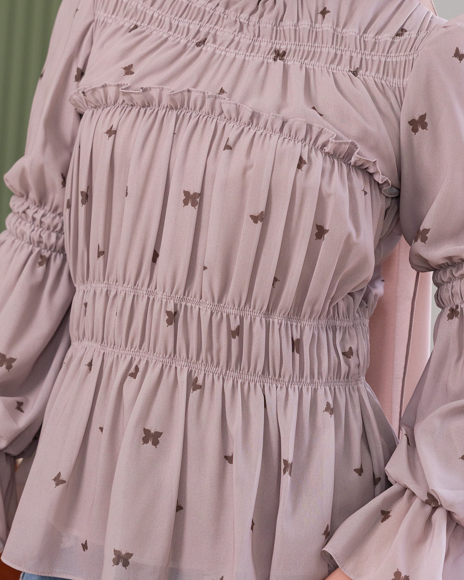 LULU BLOUSE - MUSHROOM BEIGE
