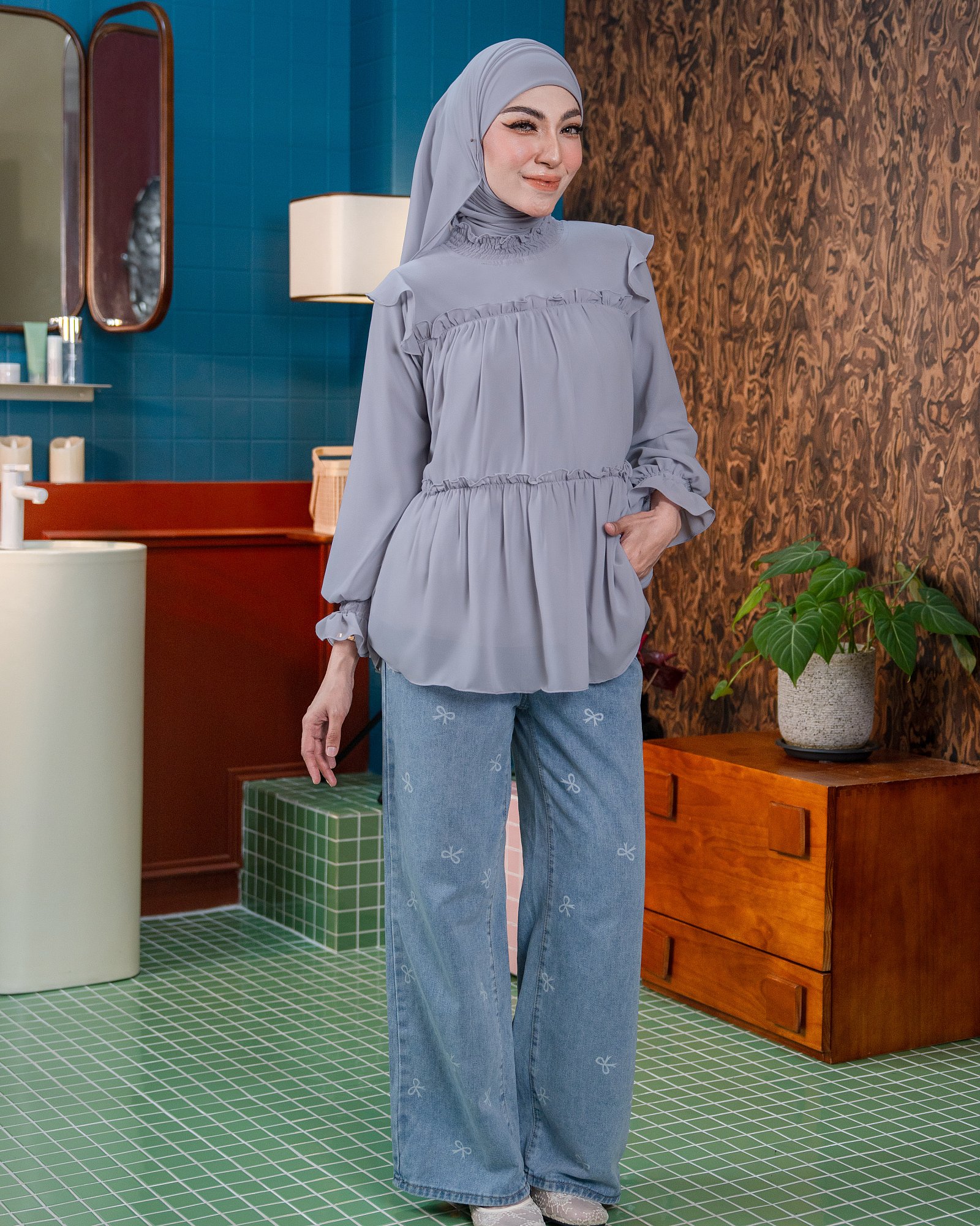ALICE BLOUSE - GREY