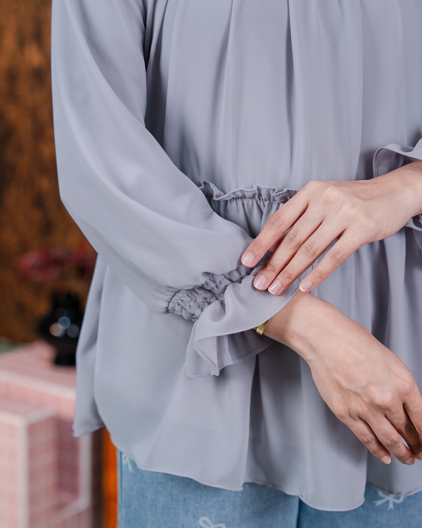 ALICE BLOUSE - GREY