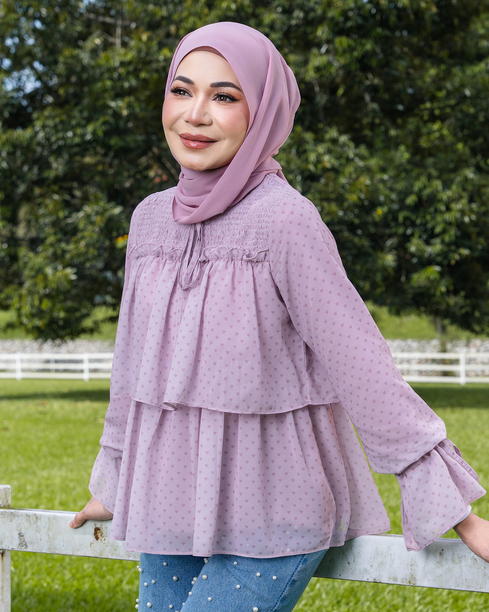 DOLLY BLOUSE - LILAC BLUSH