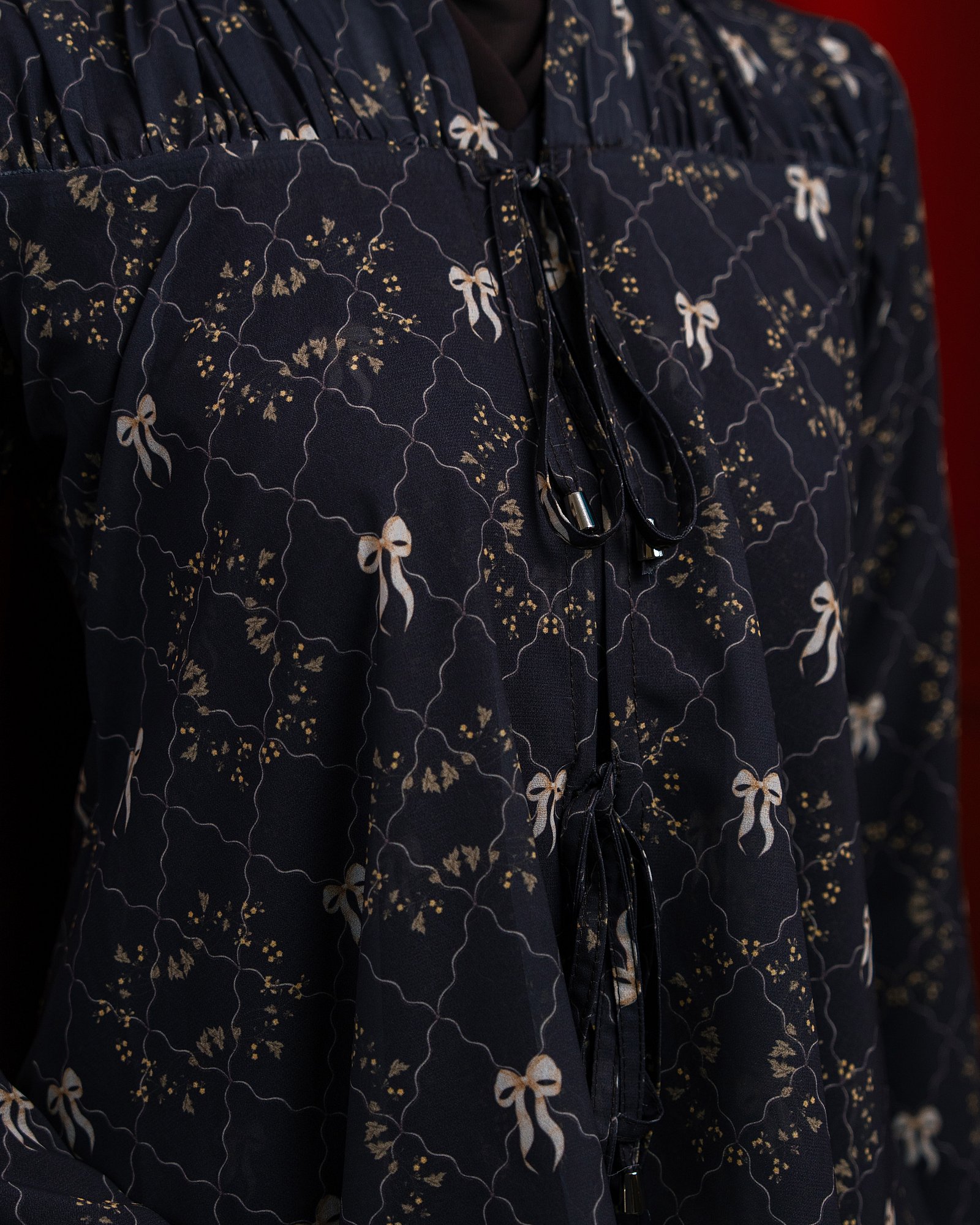 PEONY BLOUSE - MAHOGANY BROWN