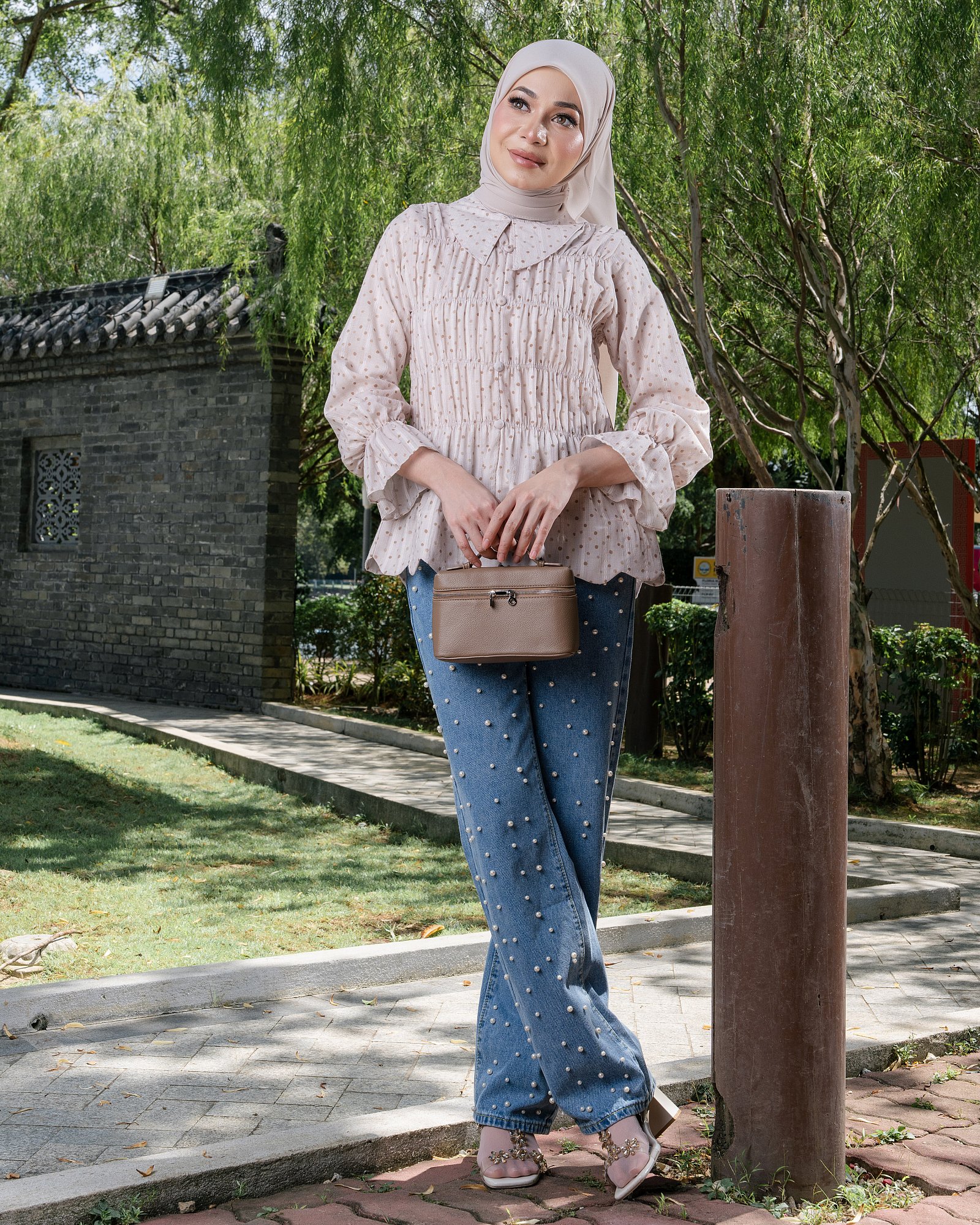 DORA BLOUSE - PEACHY BERRY