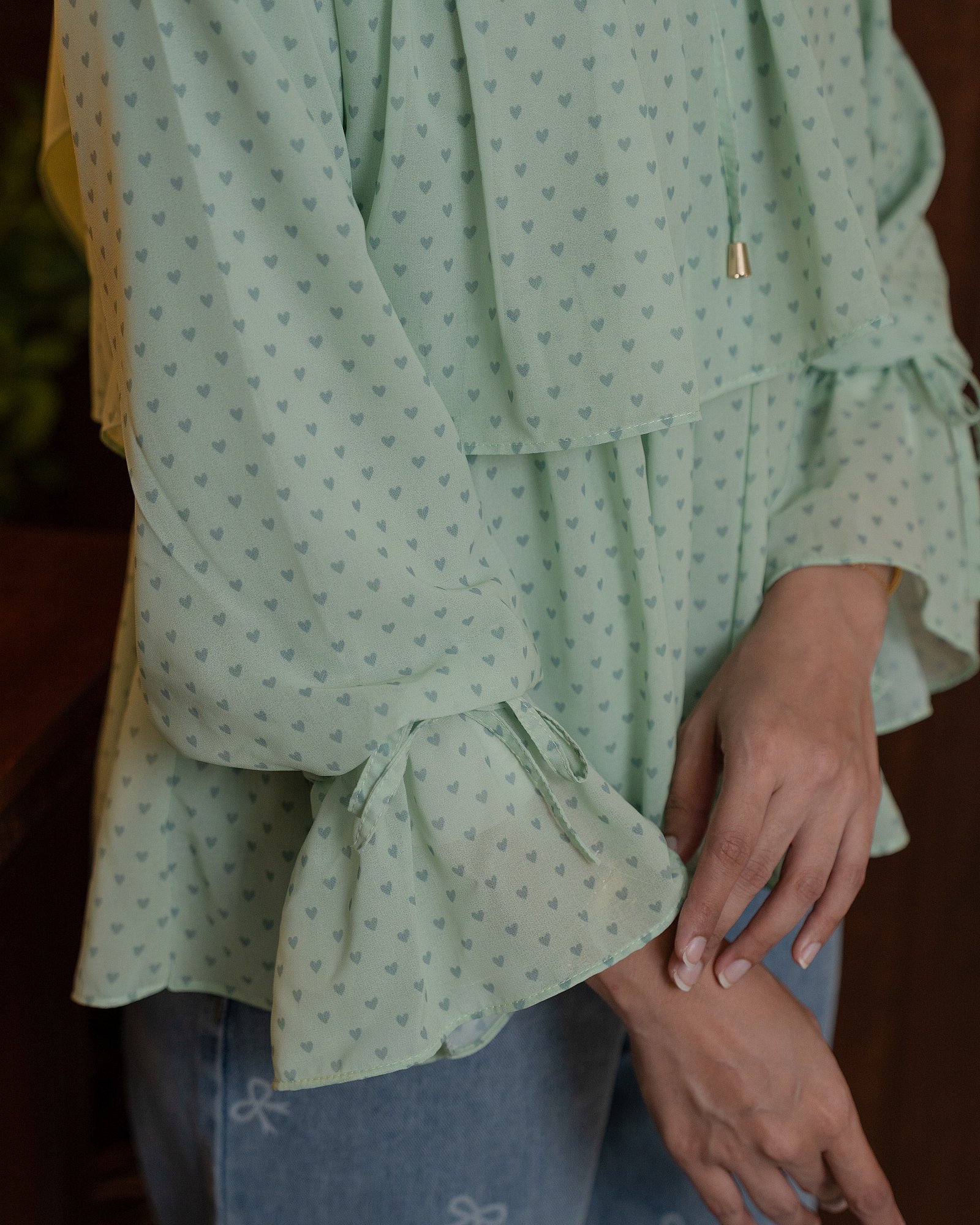 DOLLY BLOUSE - APPLE MINT