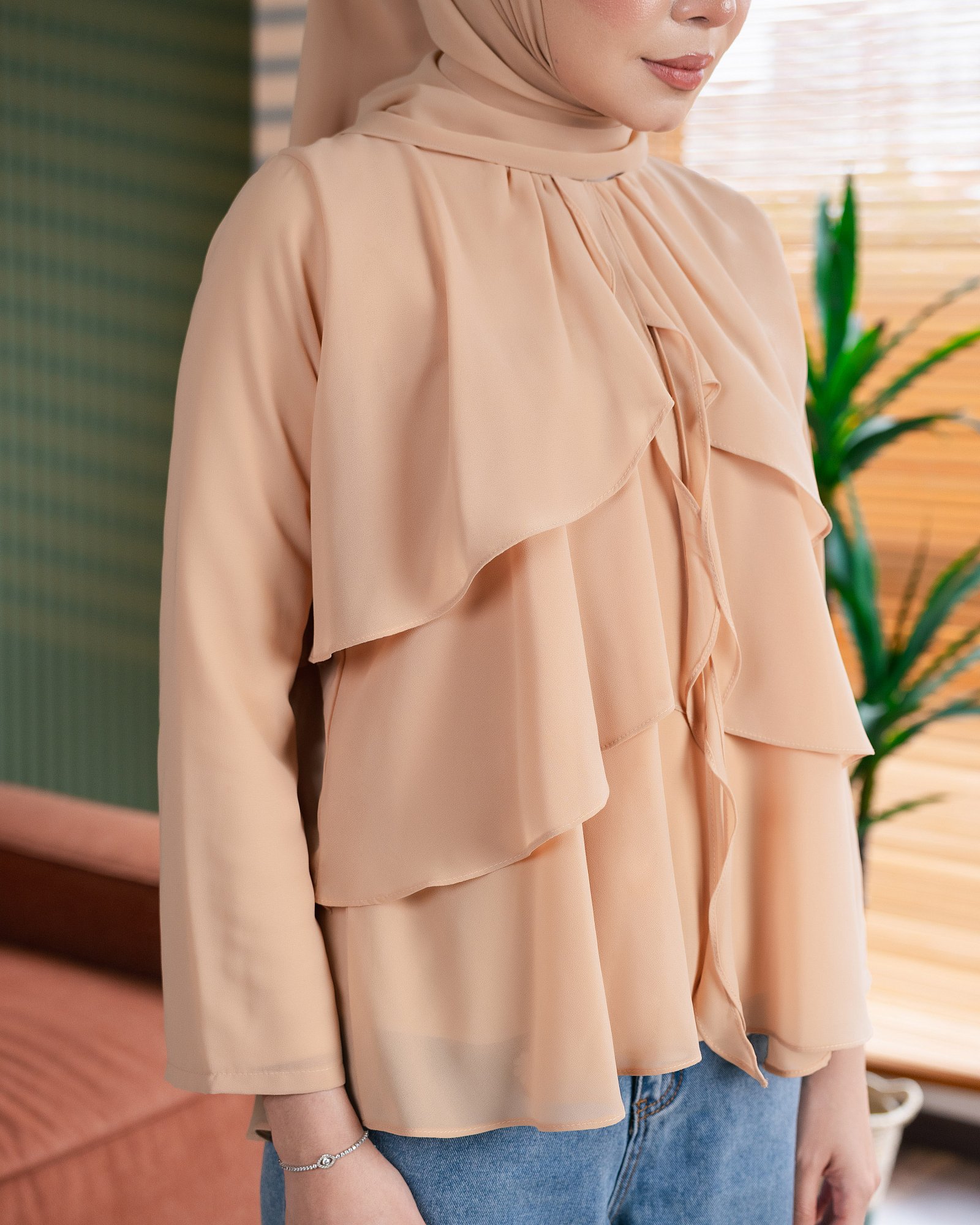CLEO BLOUSE - NUDE