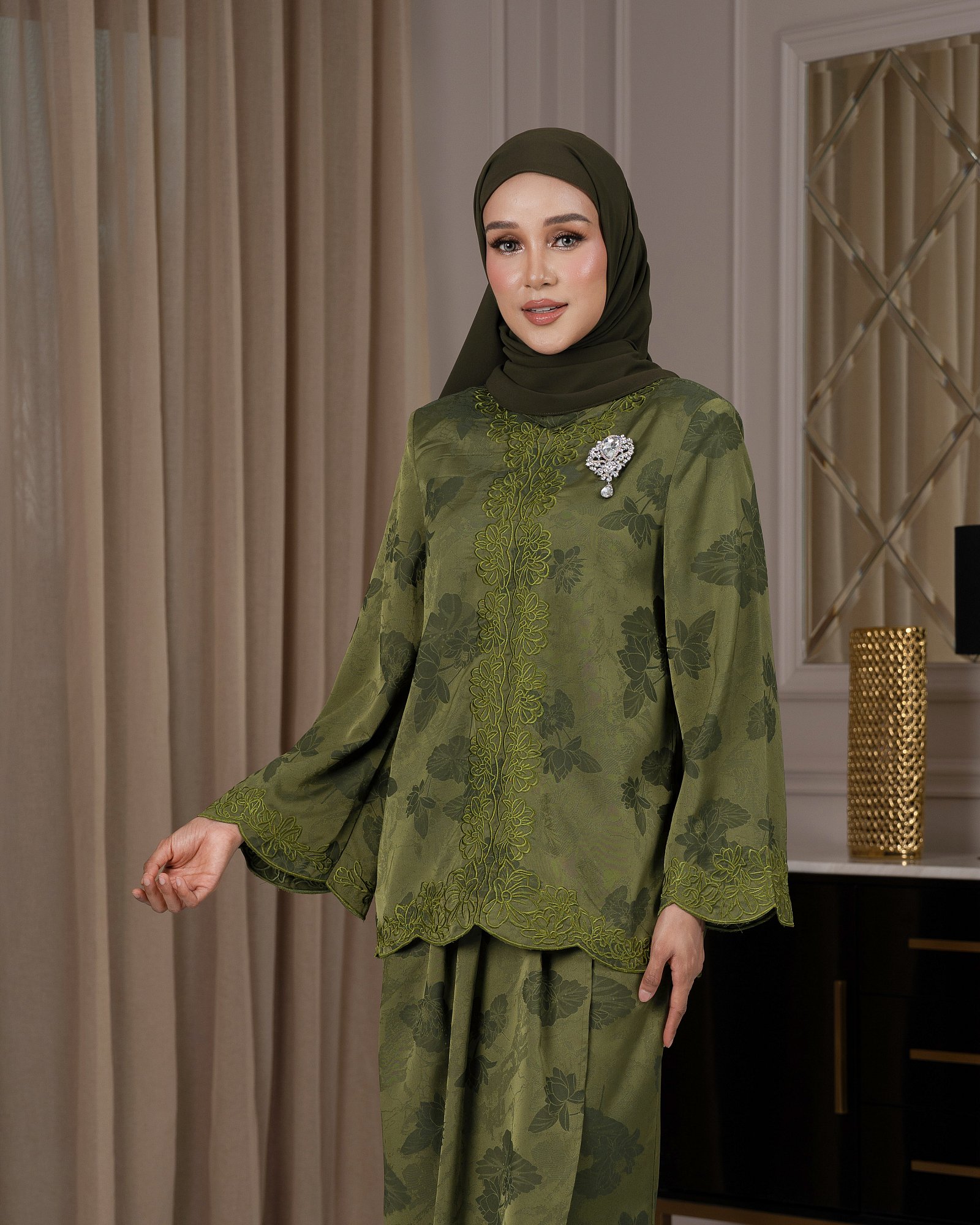 ARIA KURUNG - OLIVE GREEN