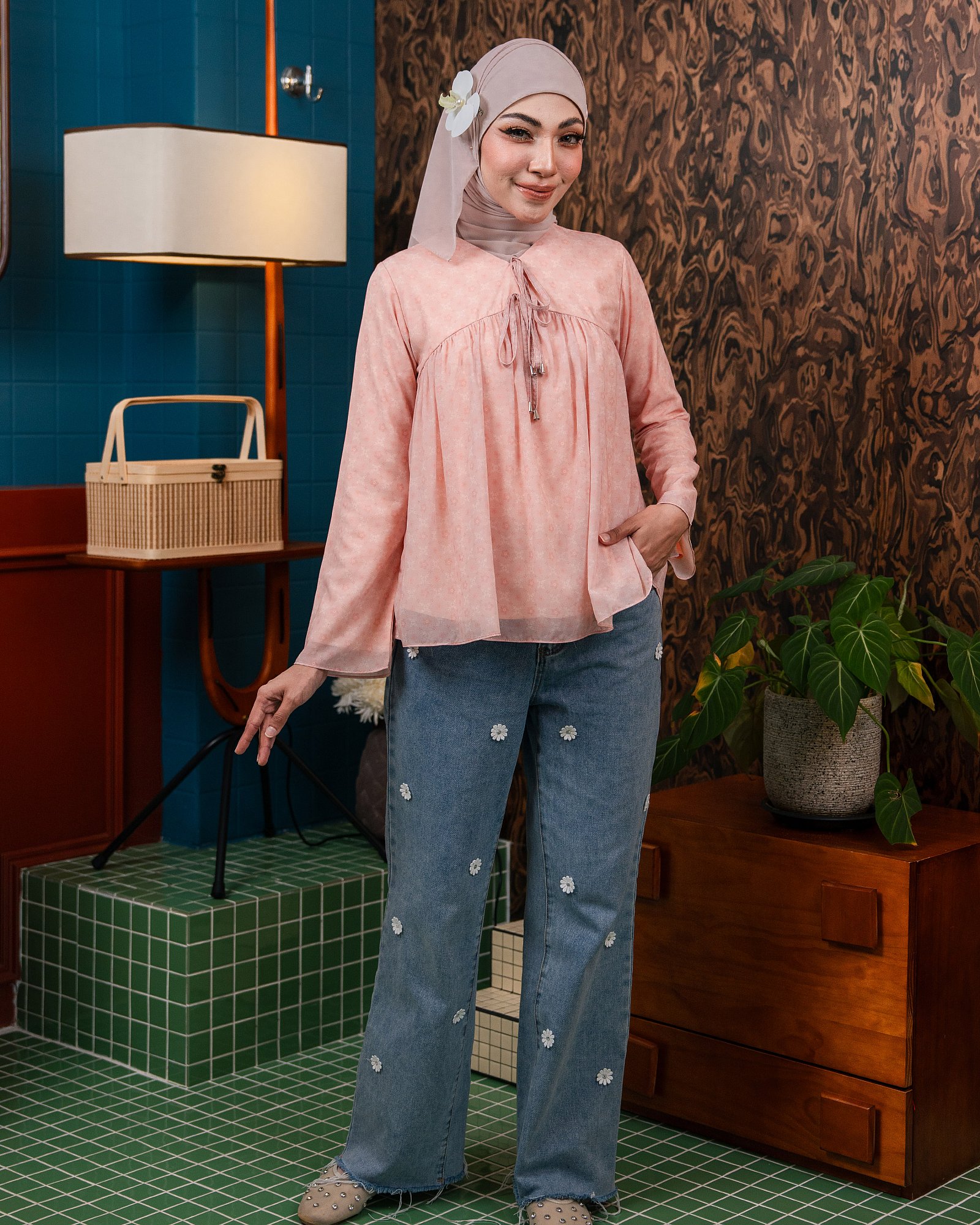 POPPY BLOUSE - BLUSH PEACH
