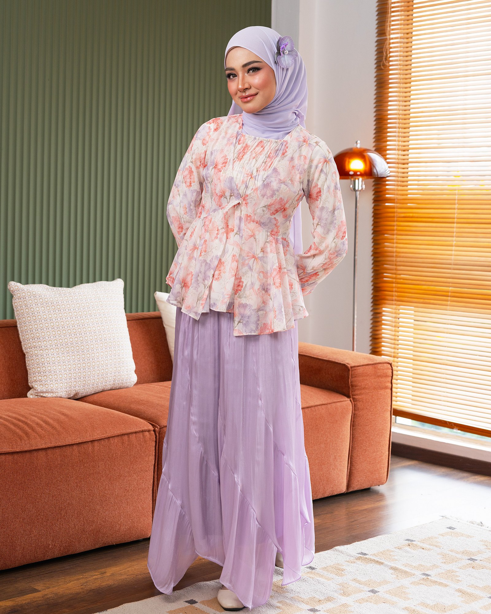FLORA BLOUSE - MULBERRY