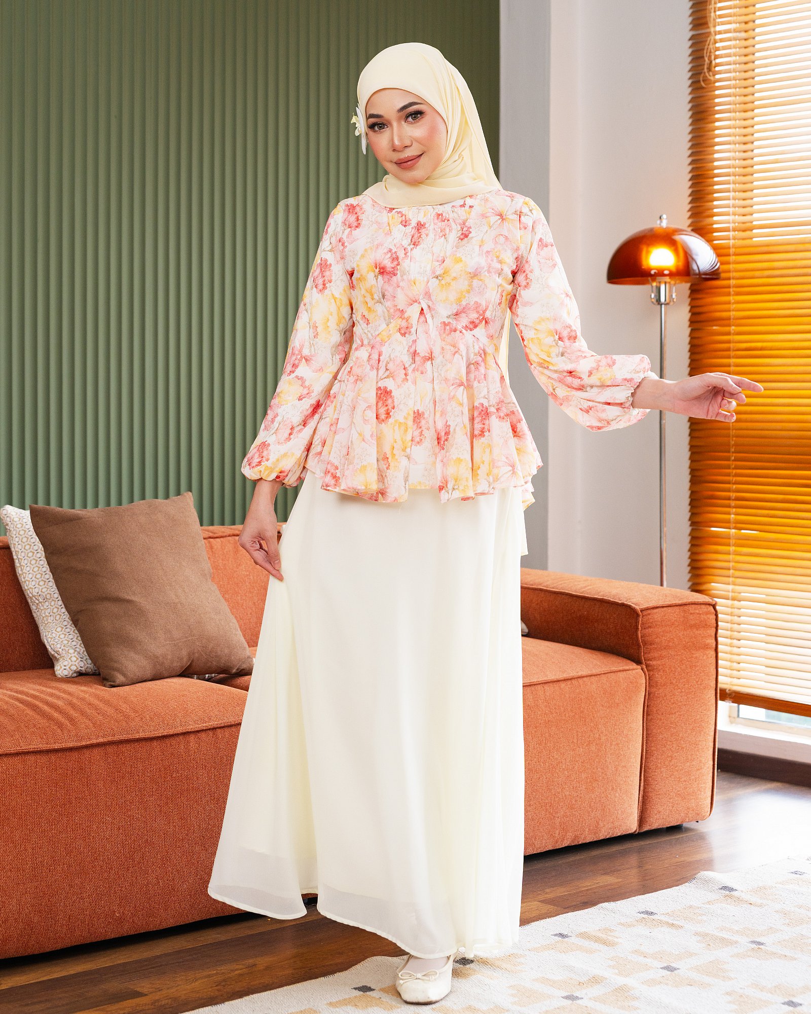 FLORA BLOUSE - GOLDEN RED