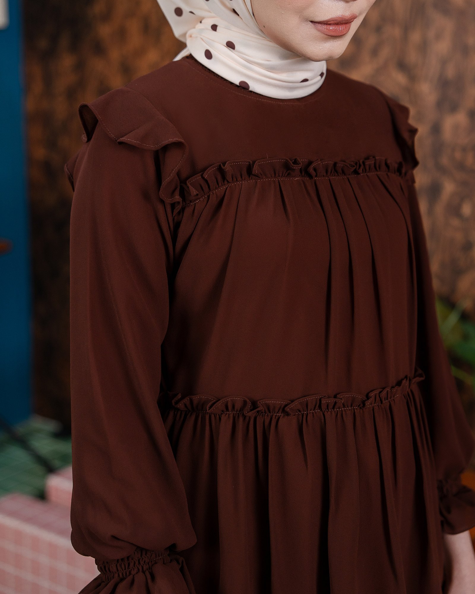 ALICE BLOUSE - RICH BROWN