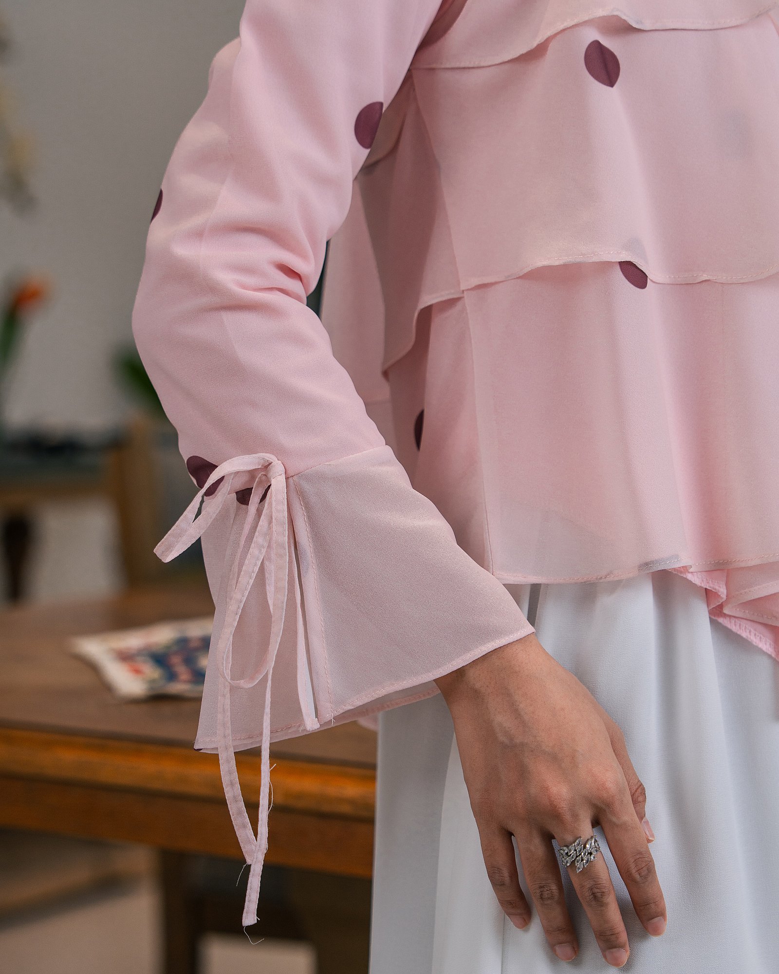 GISELLE BLOUSE - SOFT CORAL