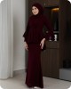 ROSY PEPLUM - BURGUNDY
