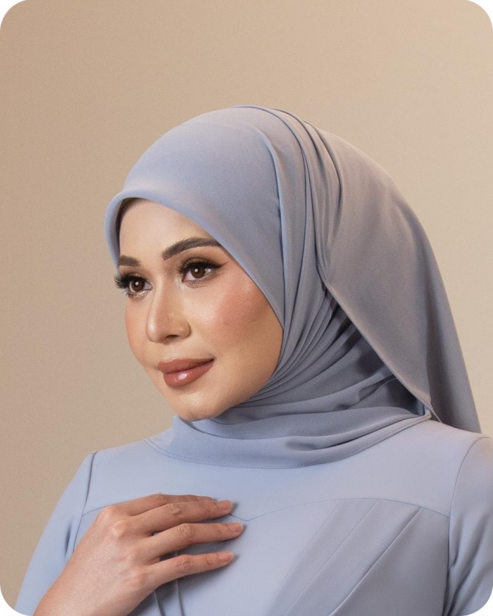 BASIC MATCHING SHAWL - CLOUDY BLUE