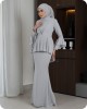 ROSY PEPLUM - LIGHT GREY