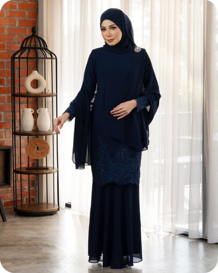 MEDINNA KURUNG - NAVY BLUE