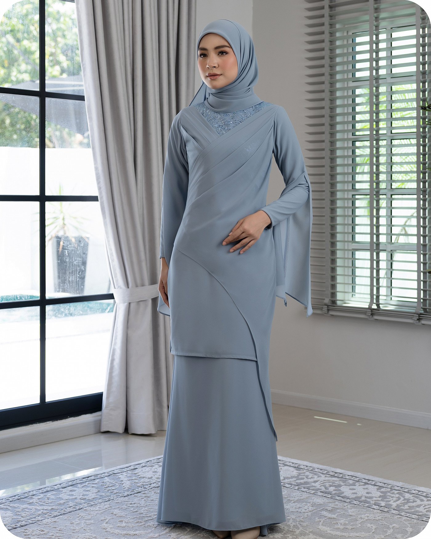 AURELIA KURUNG - ASH BLUE