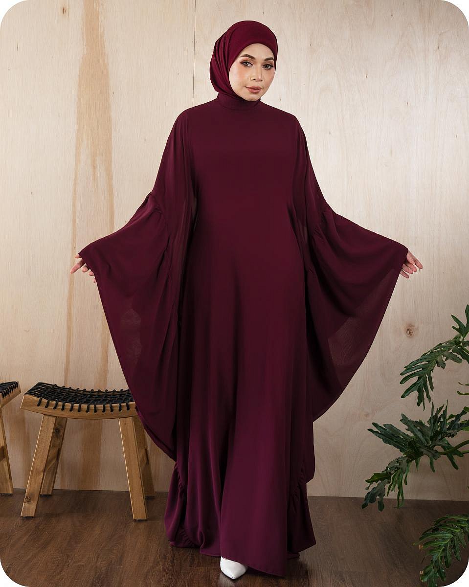NOOR KAFTAN - BURGUNDY NOOR KAFTAN - BURGUNDY