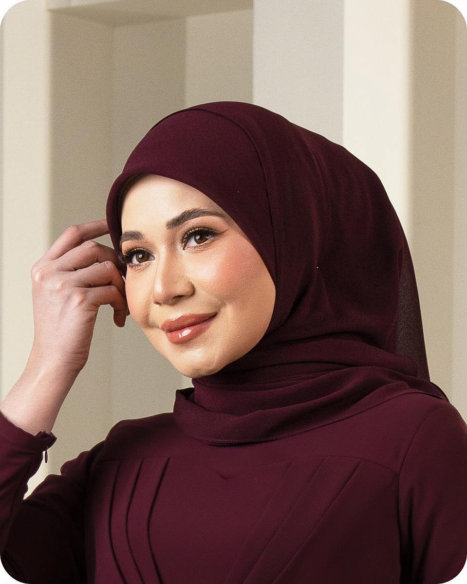 PLAIN SHAWL - BURGUNDY