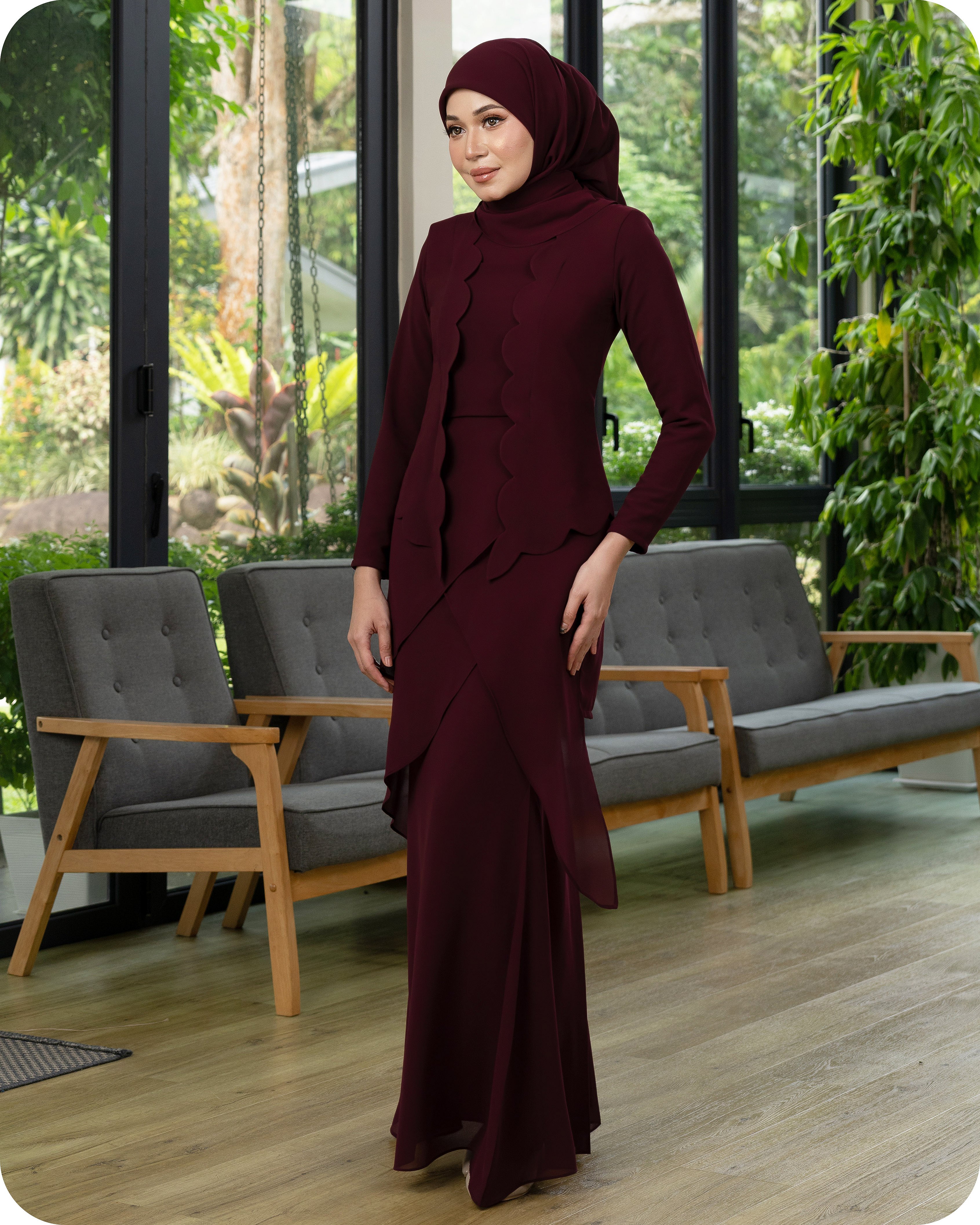 ESTELLA KURUNG - BURGUNDY
