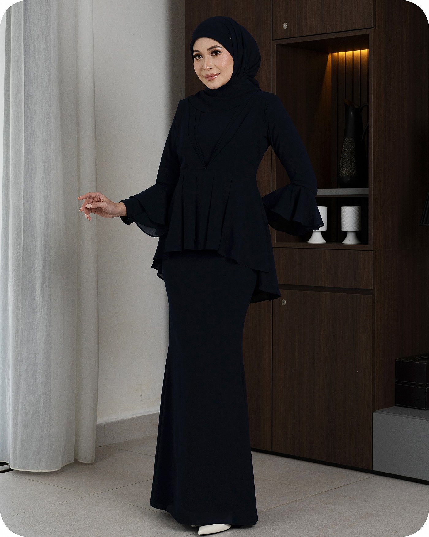 ROSY PEPLUM - DARK BLUE