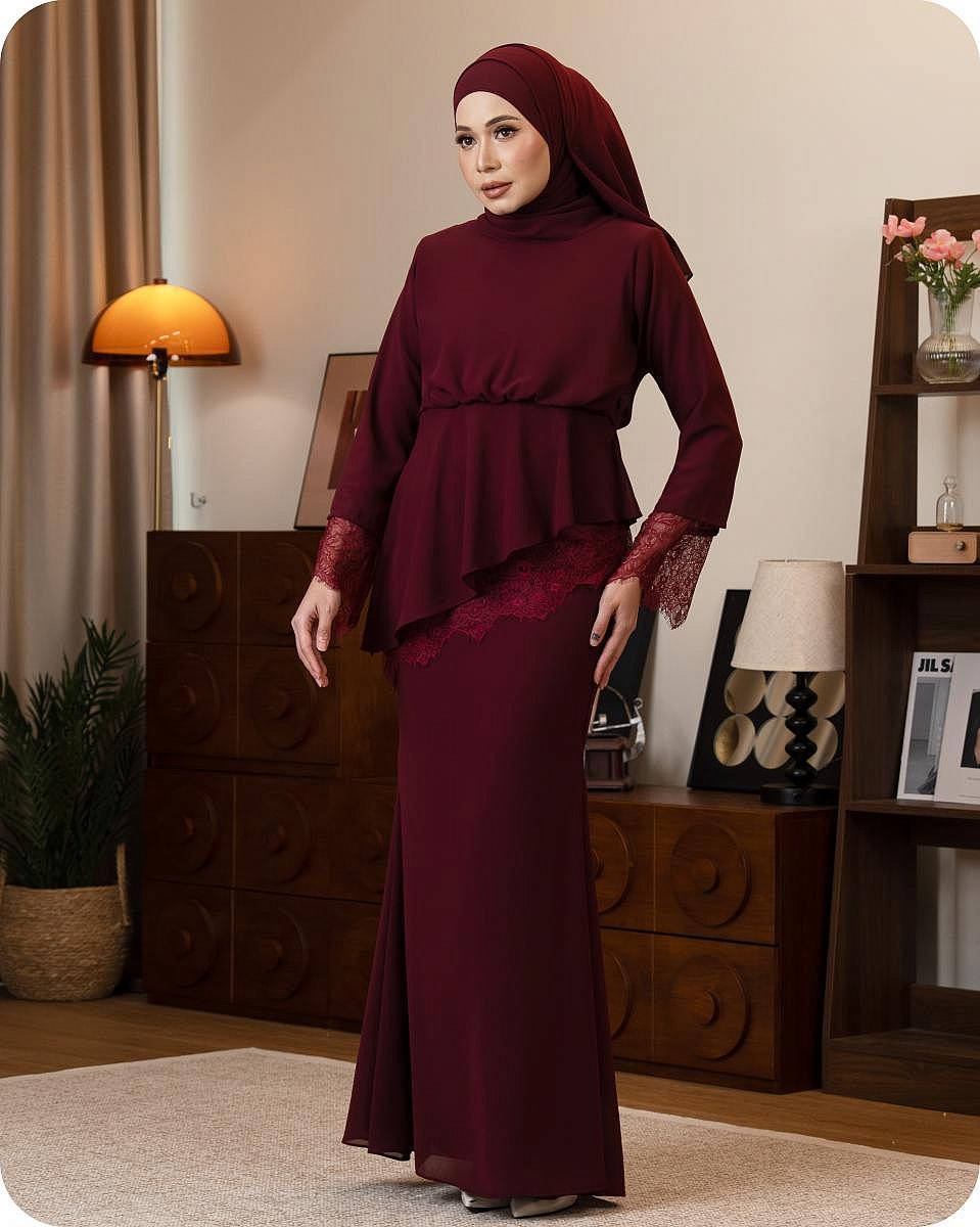 OLIVIA KURUNG - DARK MAROON