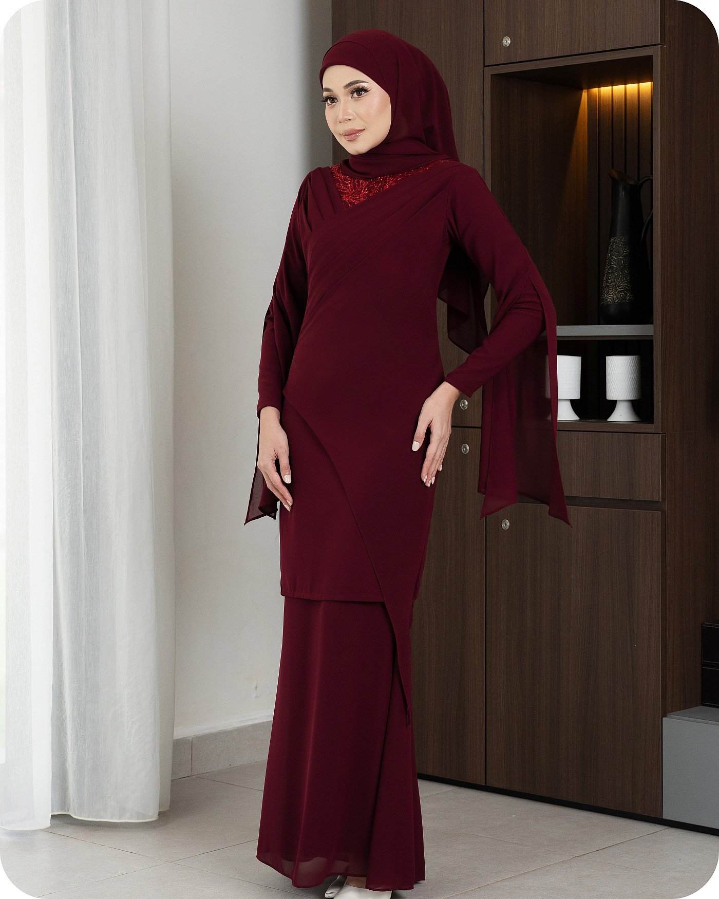 AURELIA KURUNG - DARK MAROON