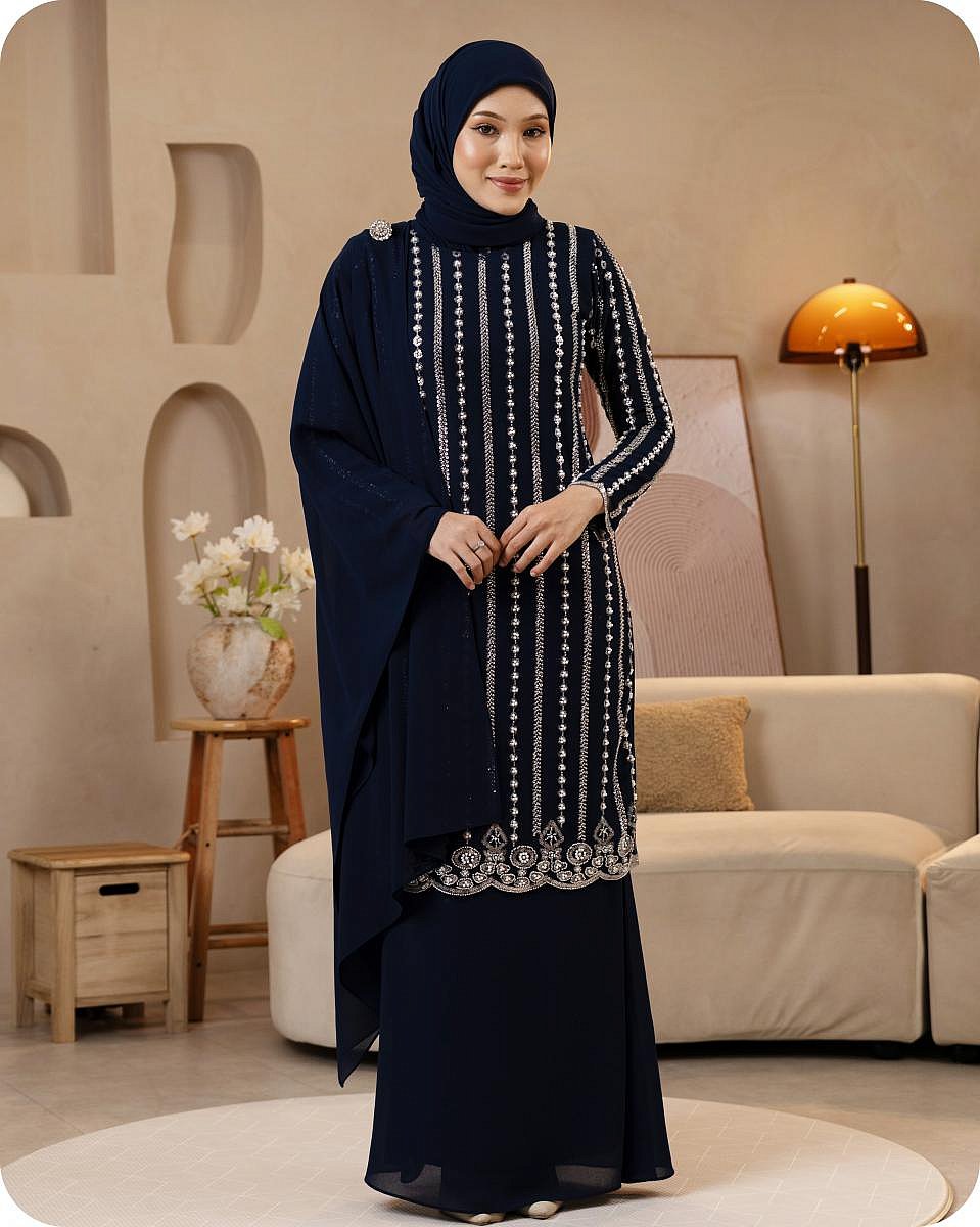 ELEANOR KURUNG - NAVY BLUE ELEANOR KURUNG - NAVY BLUE