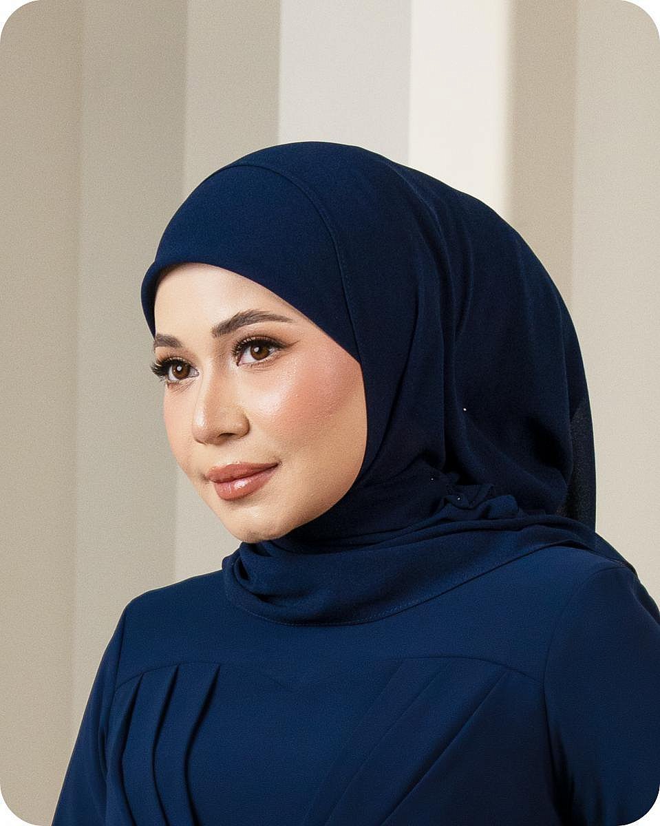 PLAIN SHAWL - NAVY BLUE