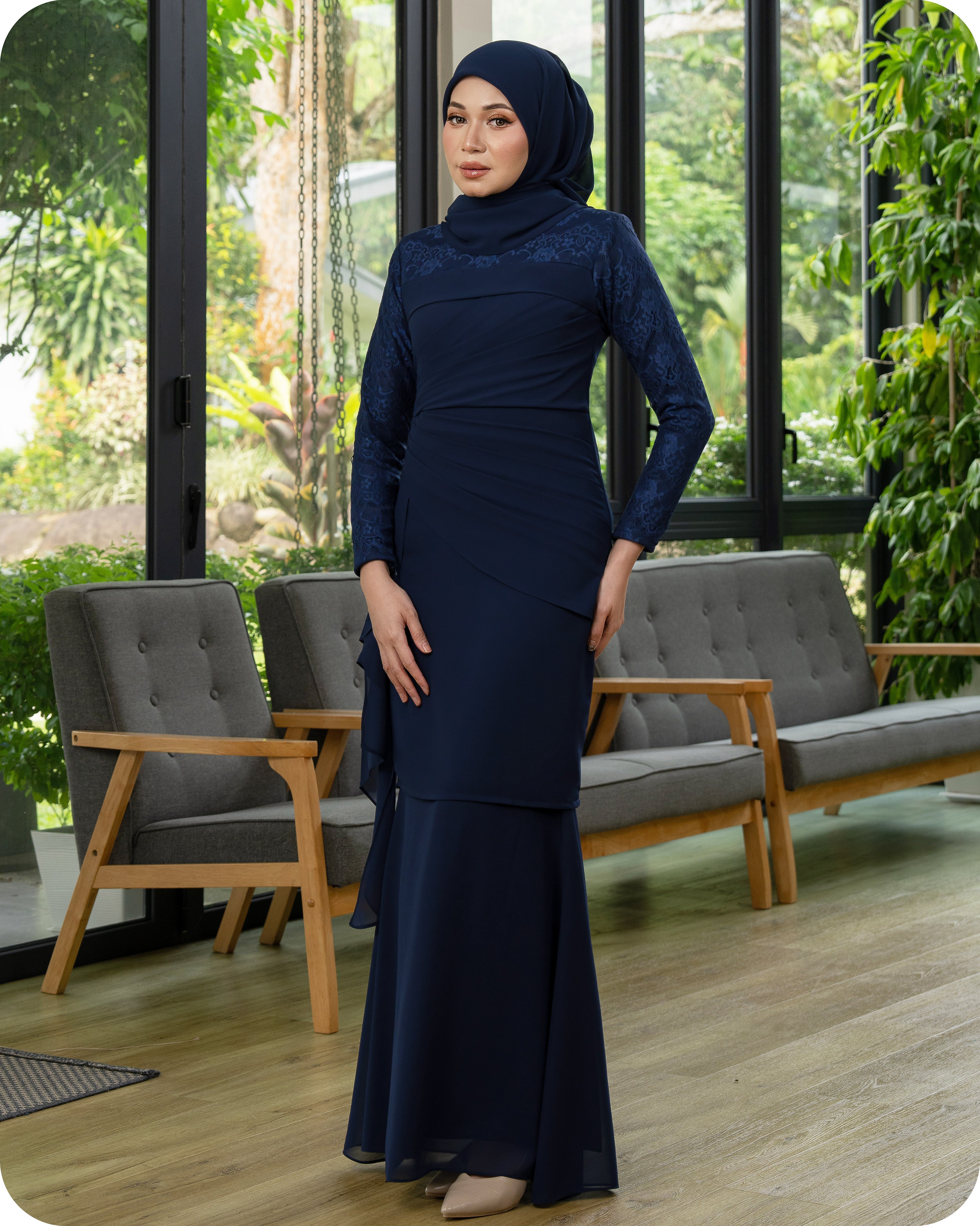 CELESTIA KURUNG - NAVY BLUE CELESTIA KURUNG - NAVY BLUE