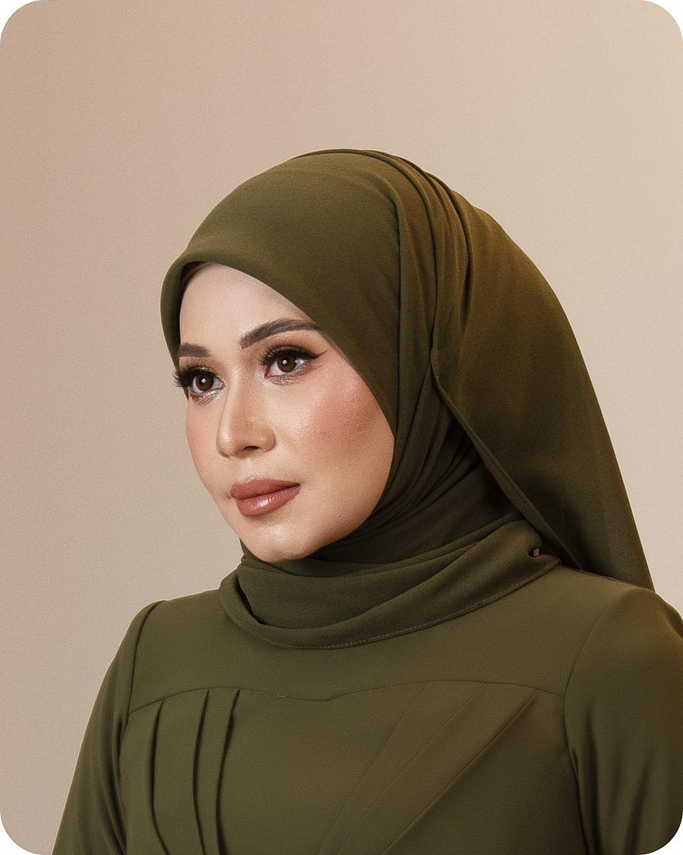 PLAIN SHAWL - OLIVE GREEN