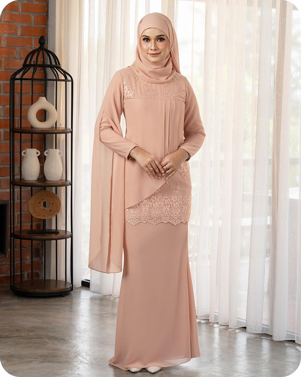 BELLEROSE KURUNG - ROSE PEACH