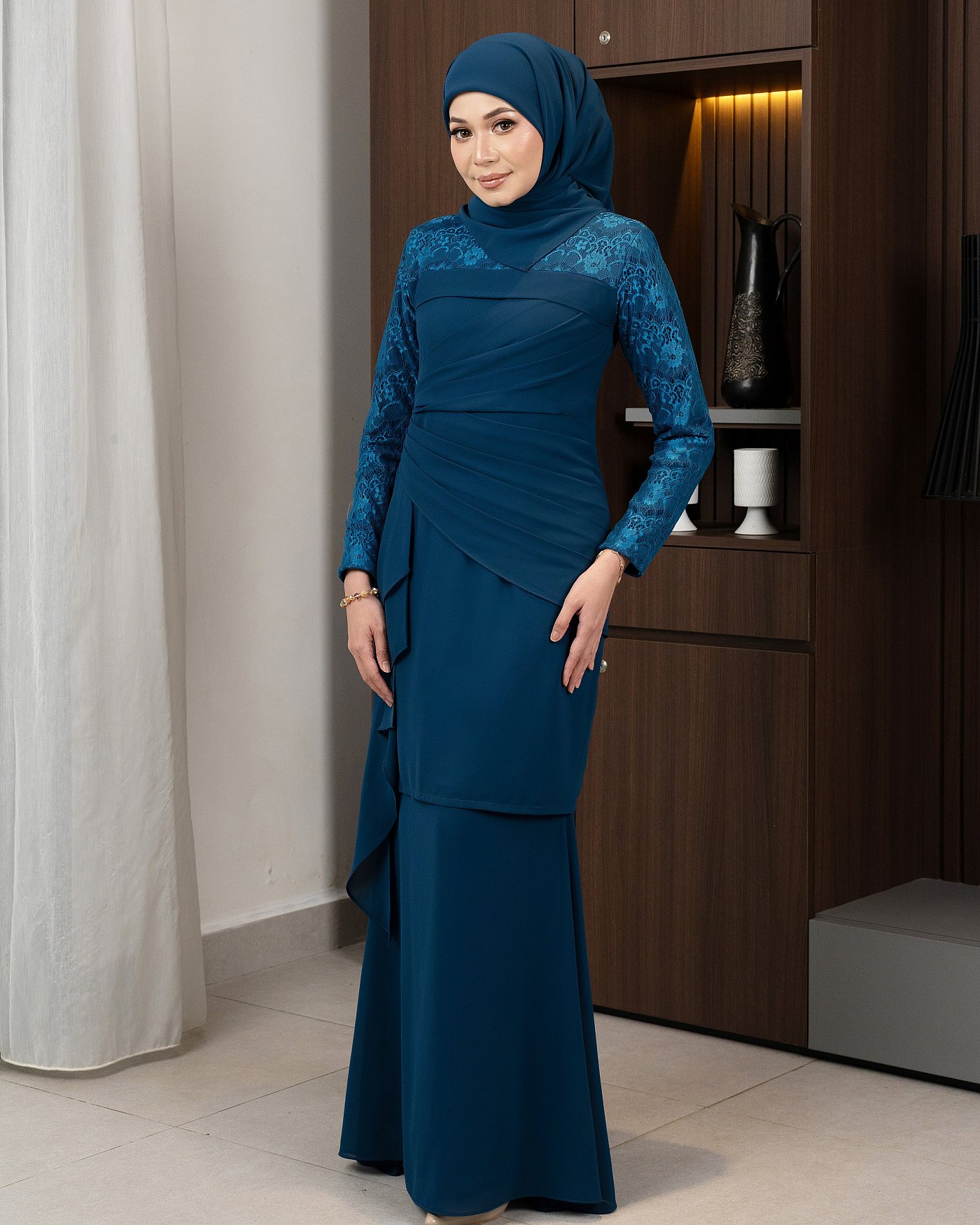 CELESTIA KURUNG - TEAL BLUE