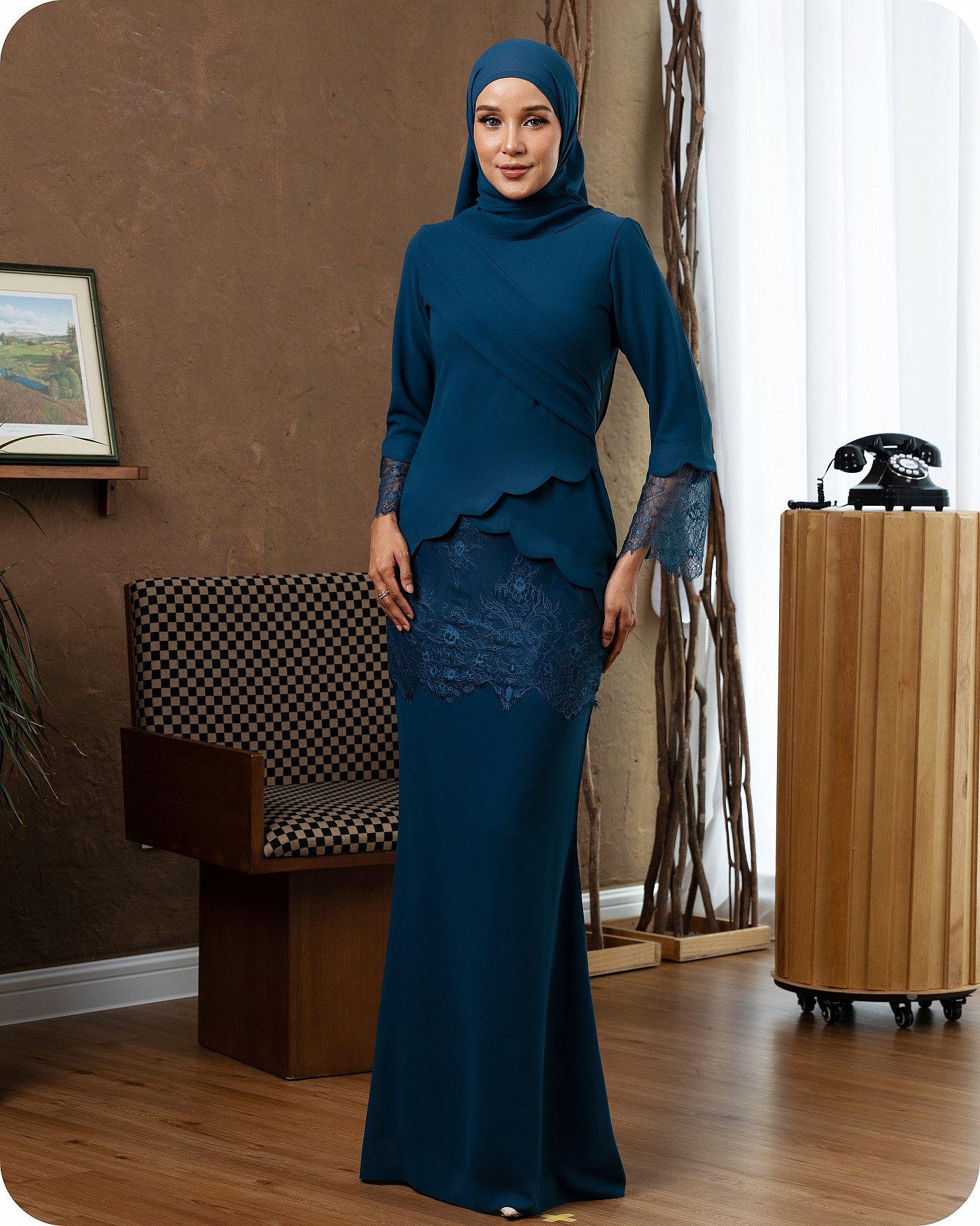 IRIS KURUNG - TEAL BLUE