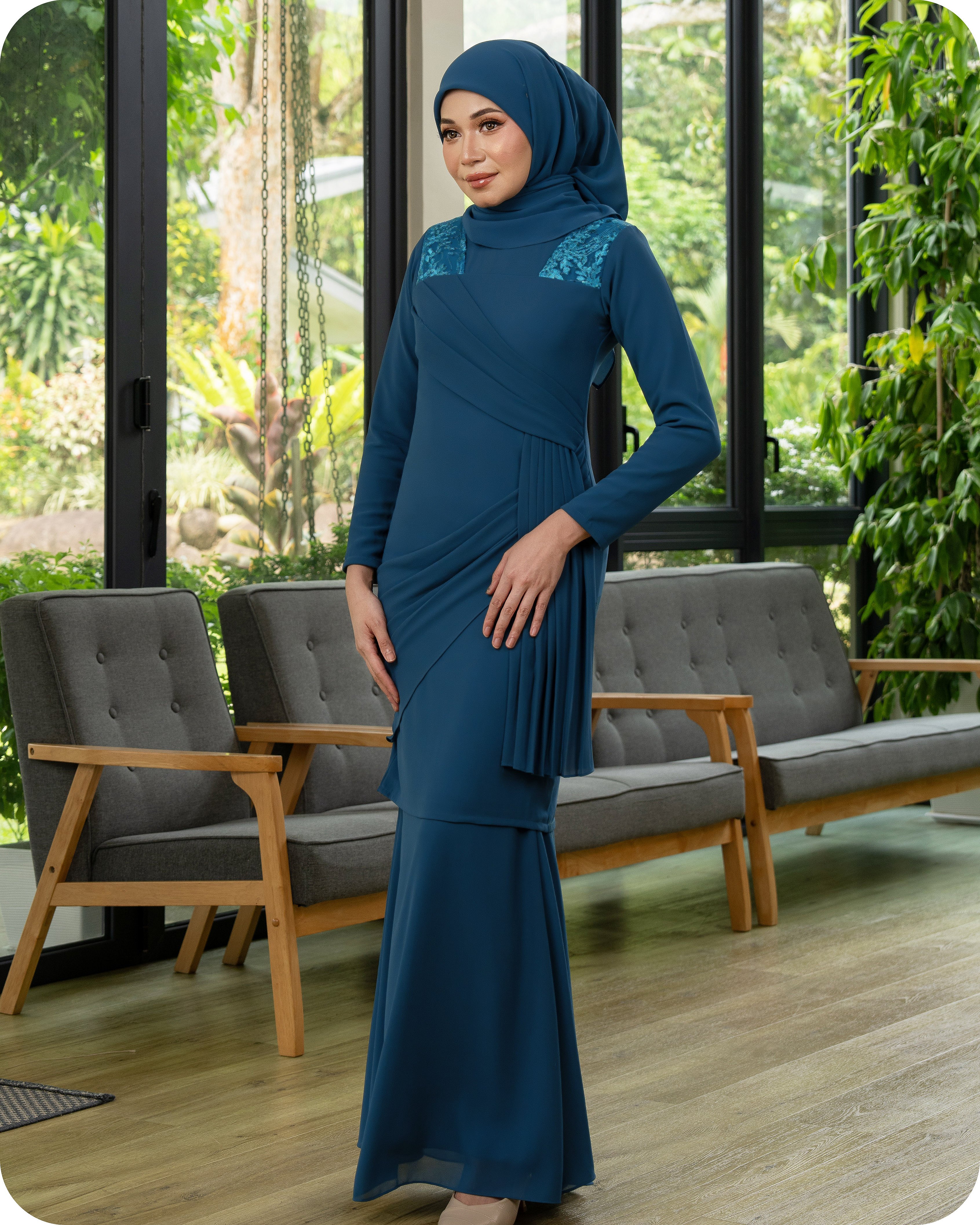 MARCELLA KURUNG - TEAL BLUE